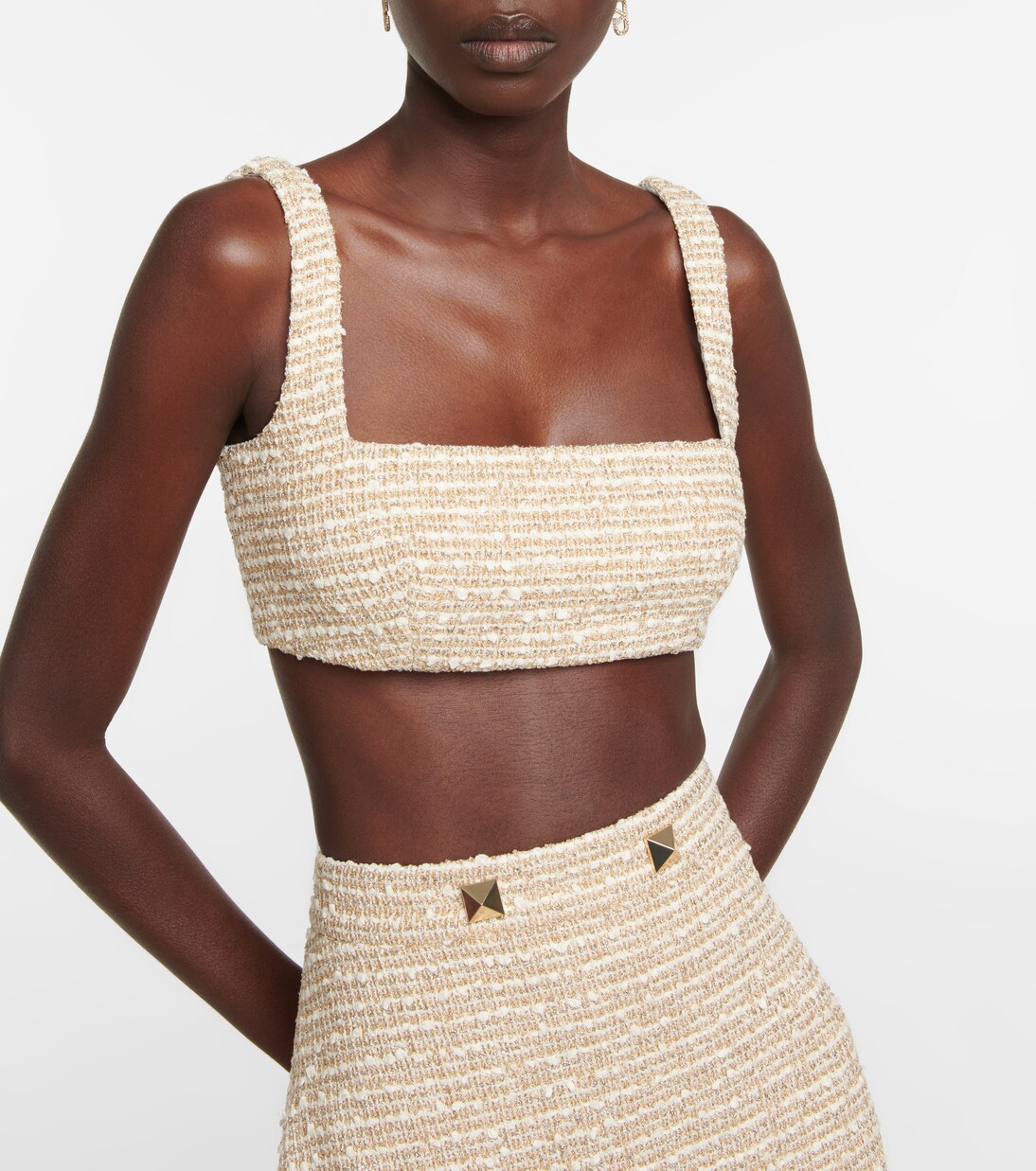 Cropped-Top aus einem Baumwollgemisch | Valentino