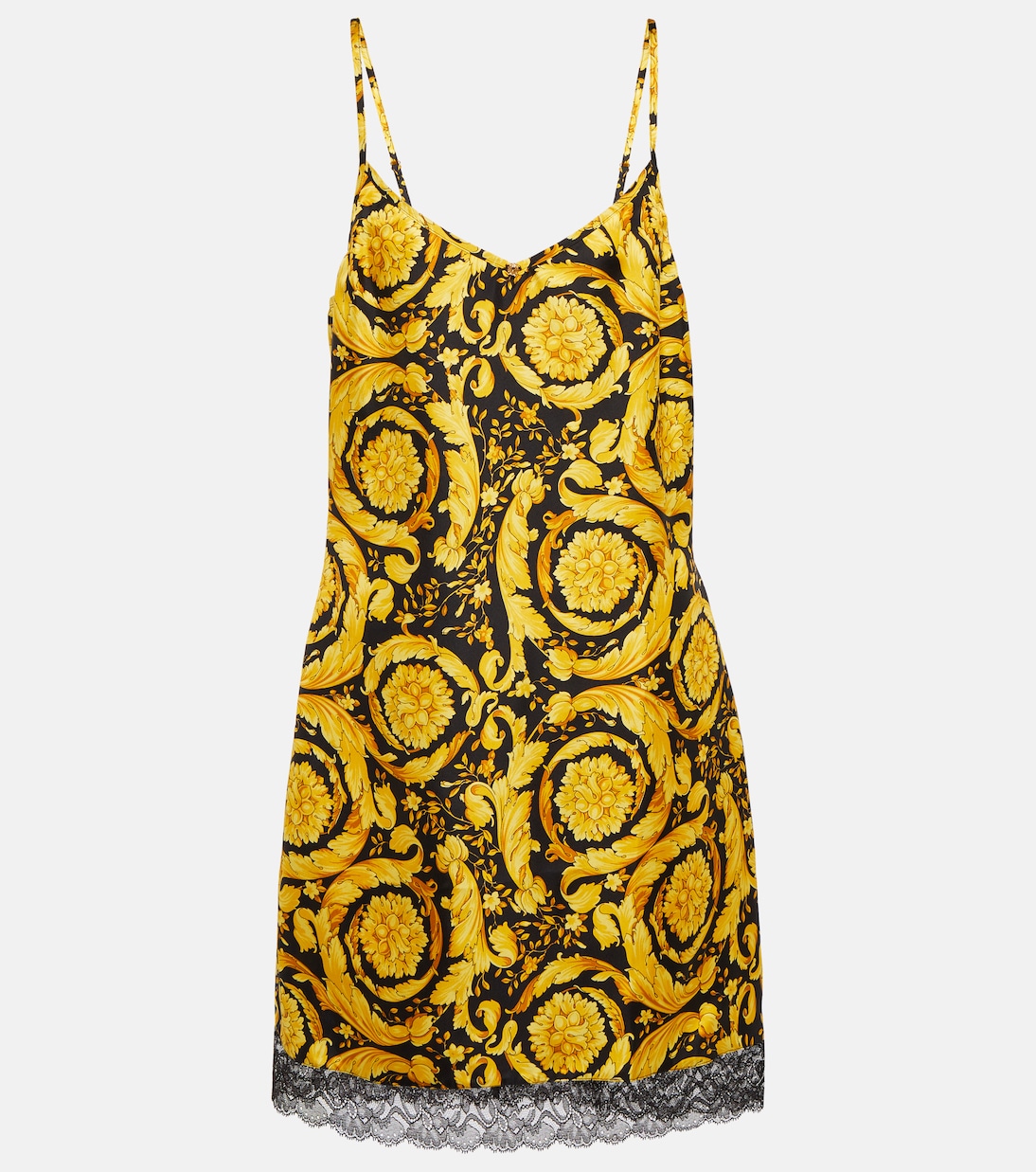 Barocco silk camisole minidress | Versace