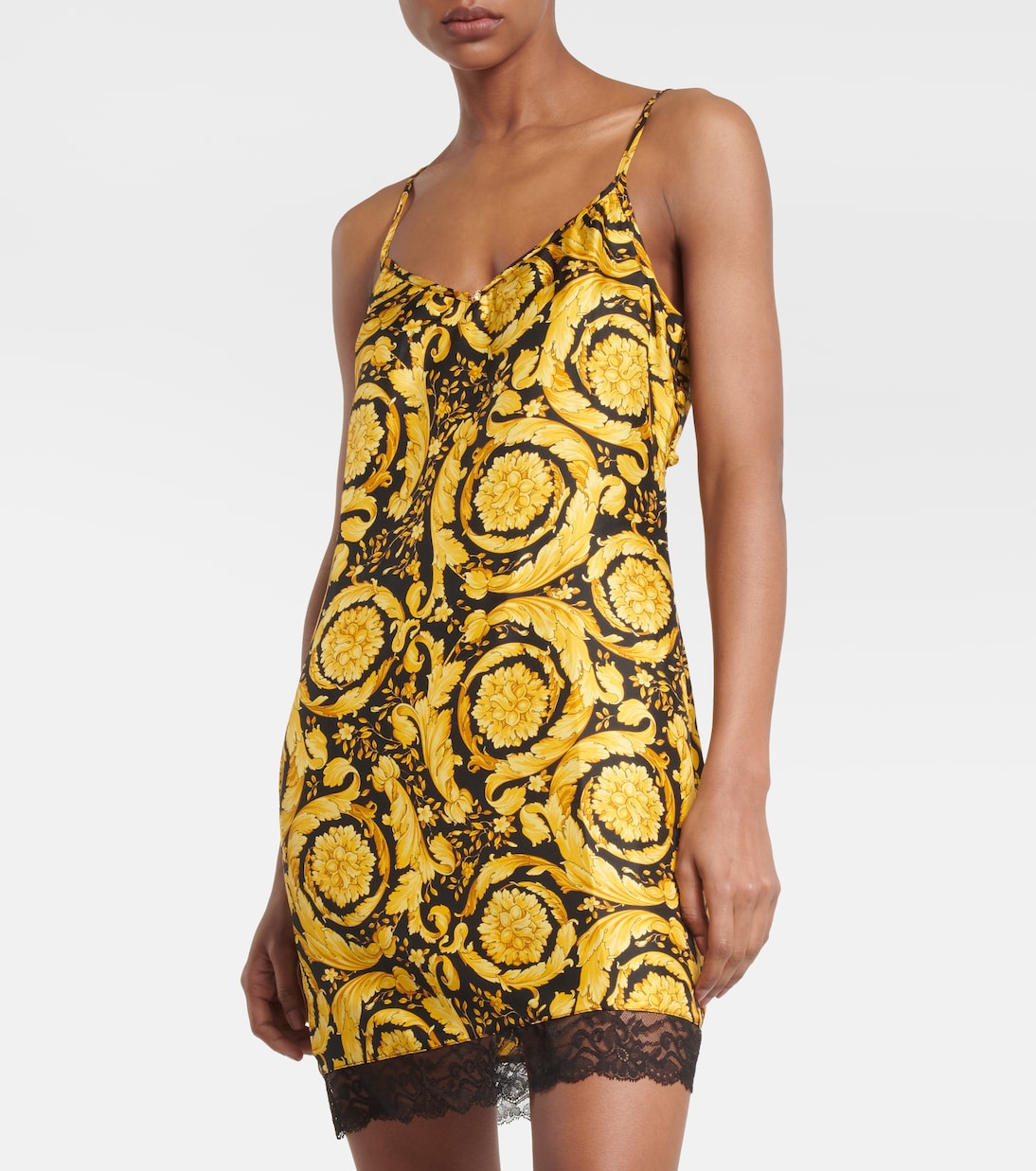 Barocco silk camisole minidress | Versace