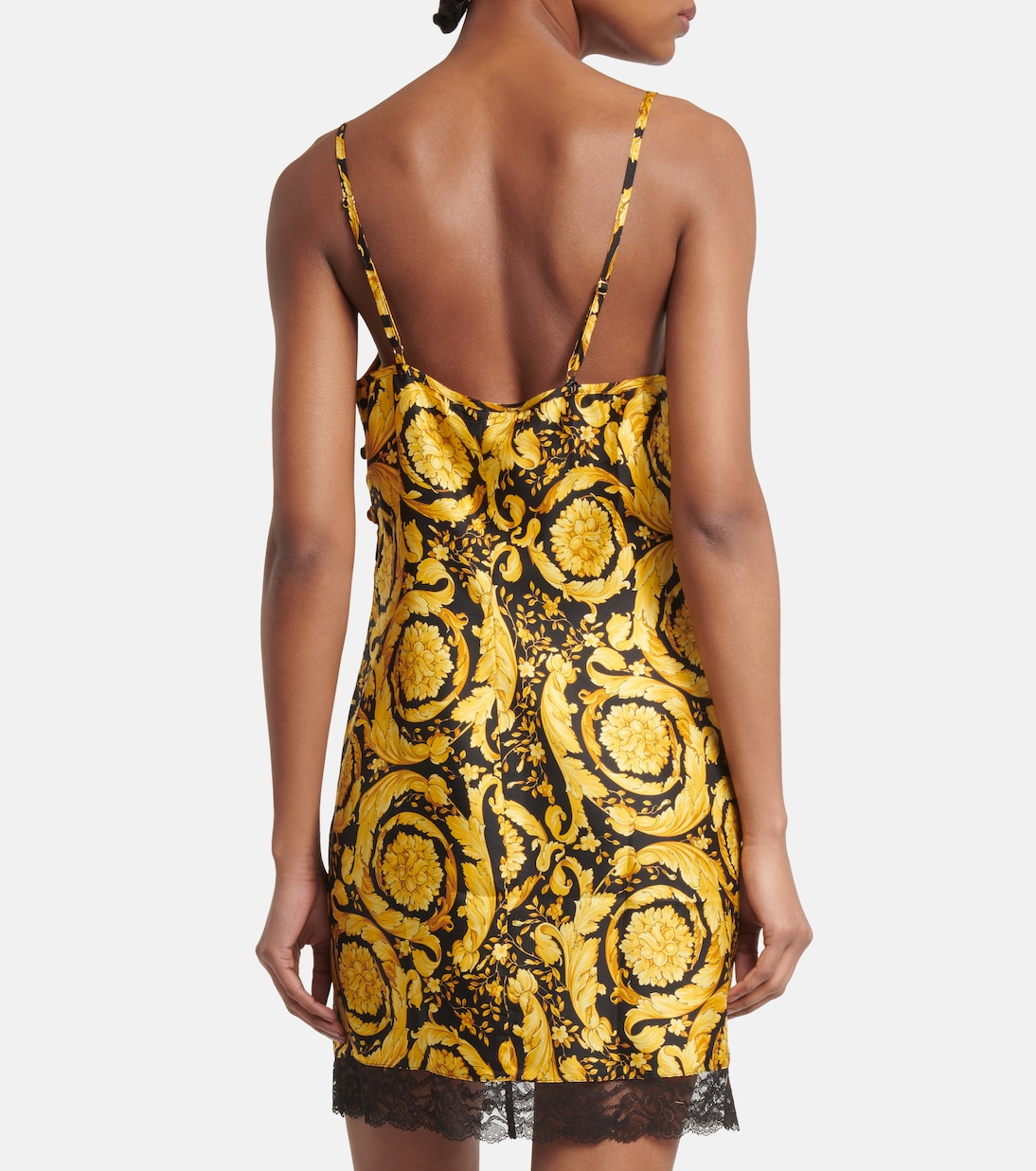 Barocco silk camisole minidress | Versace