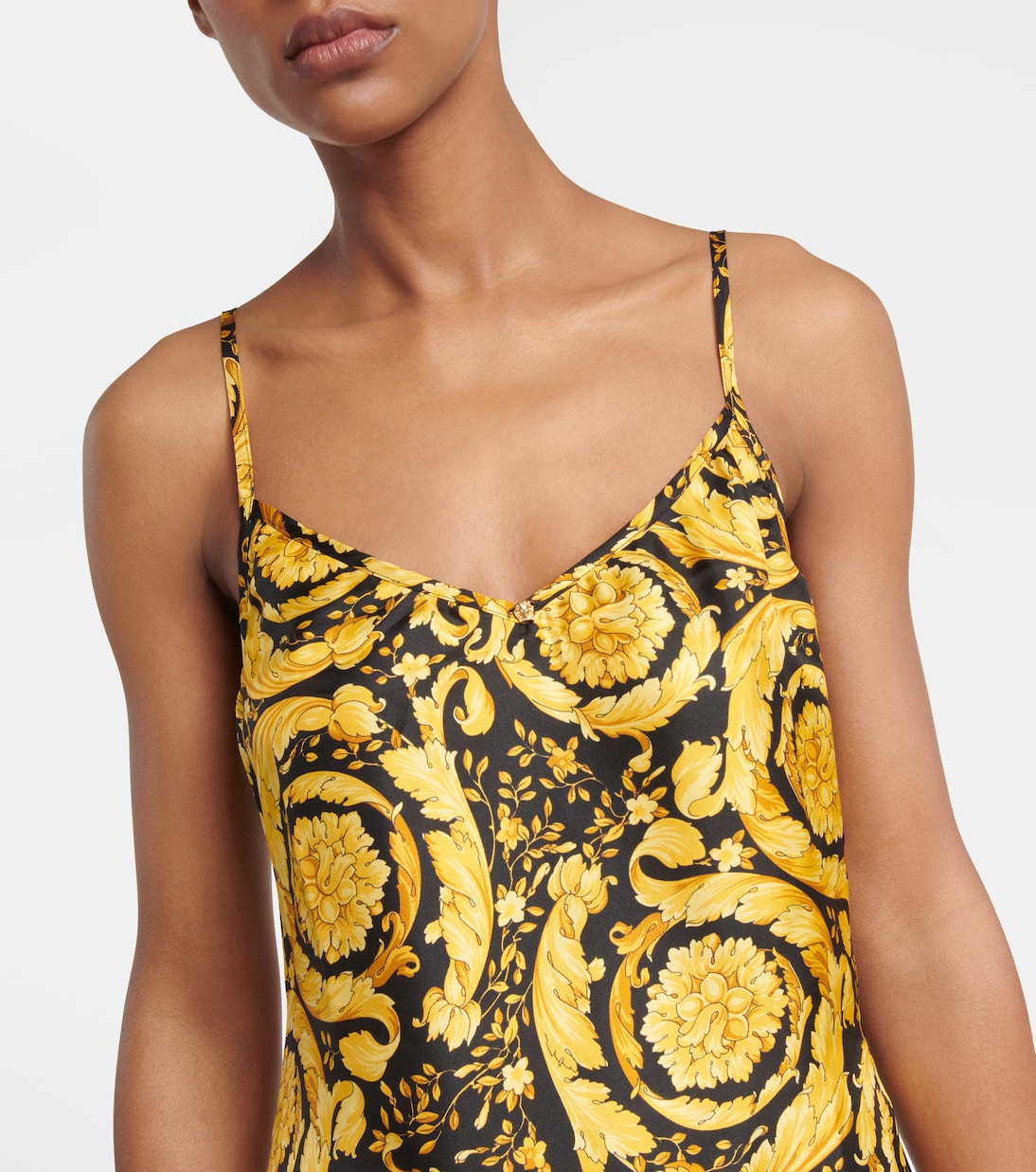 Barocco silk camisole minidress | Versace