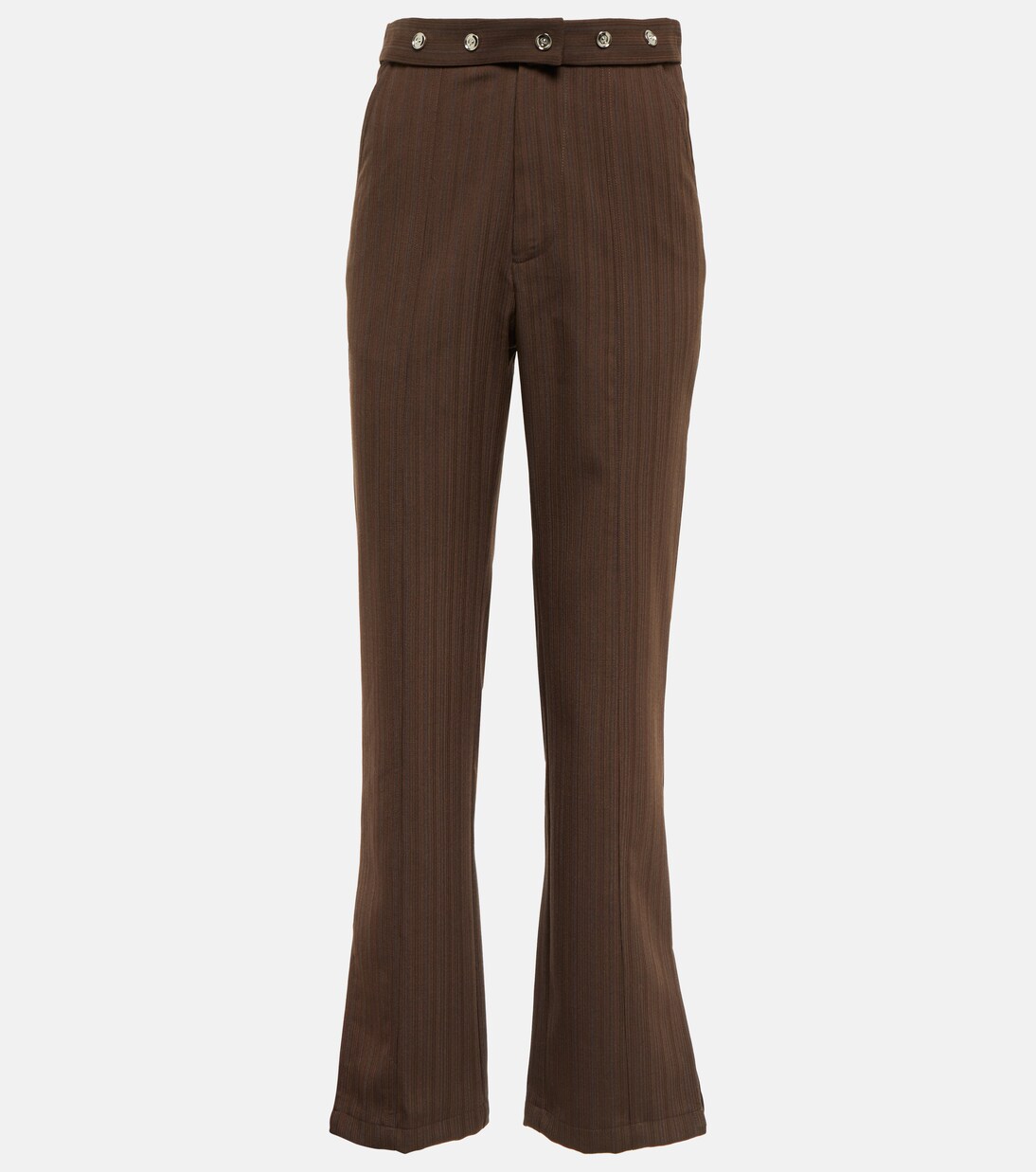 High-rise split-hem straight pants | Jacques Wei