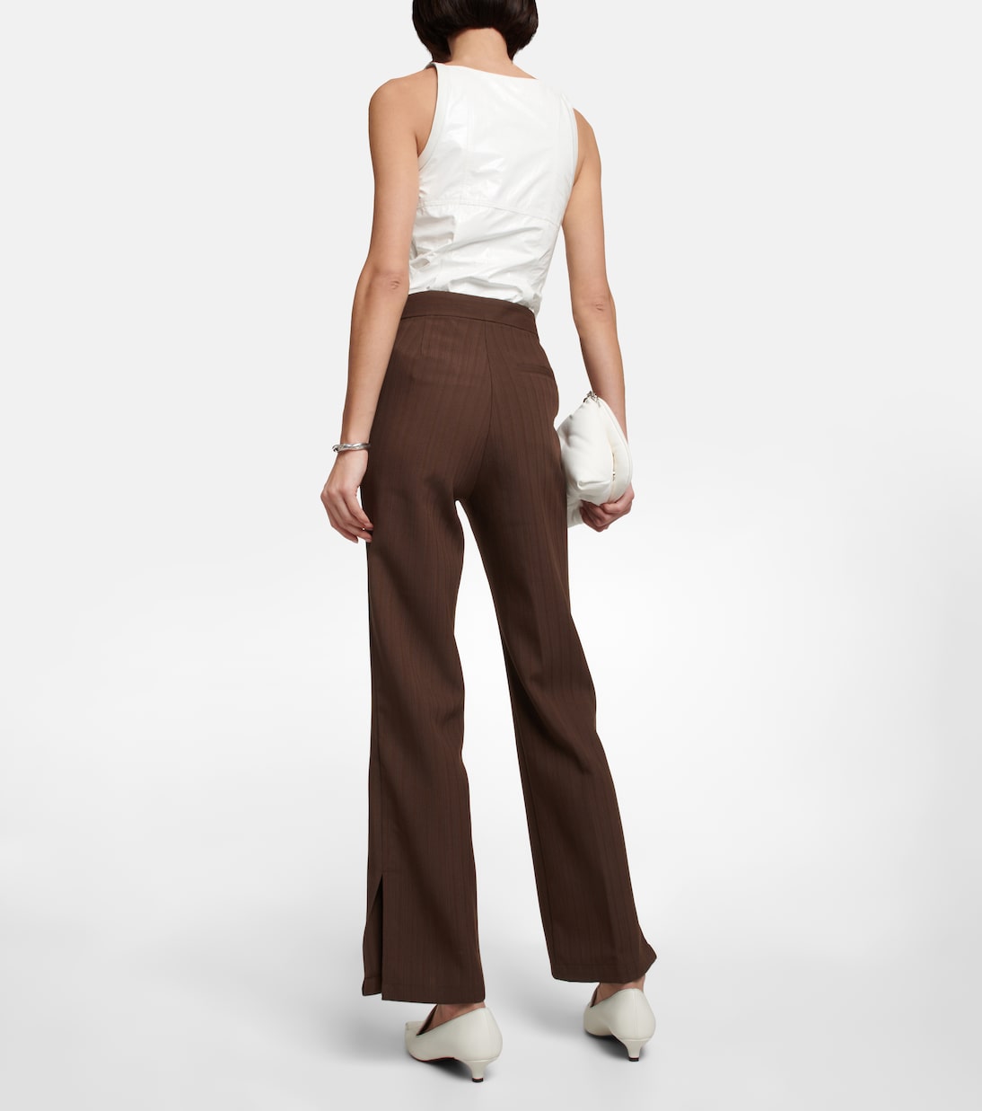 High-rise split-hem straight pants | Jacques Wei