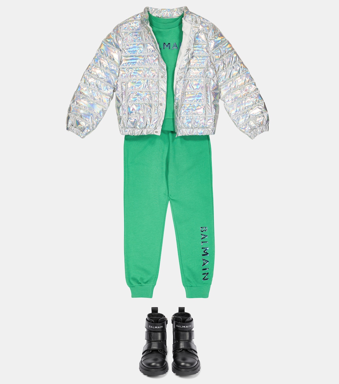 Sudadera en jersey de algodón con logo | Balmain Kids
