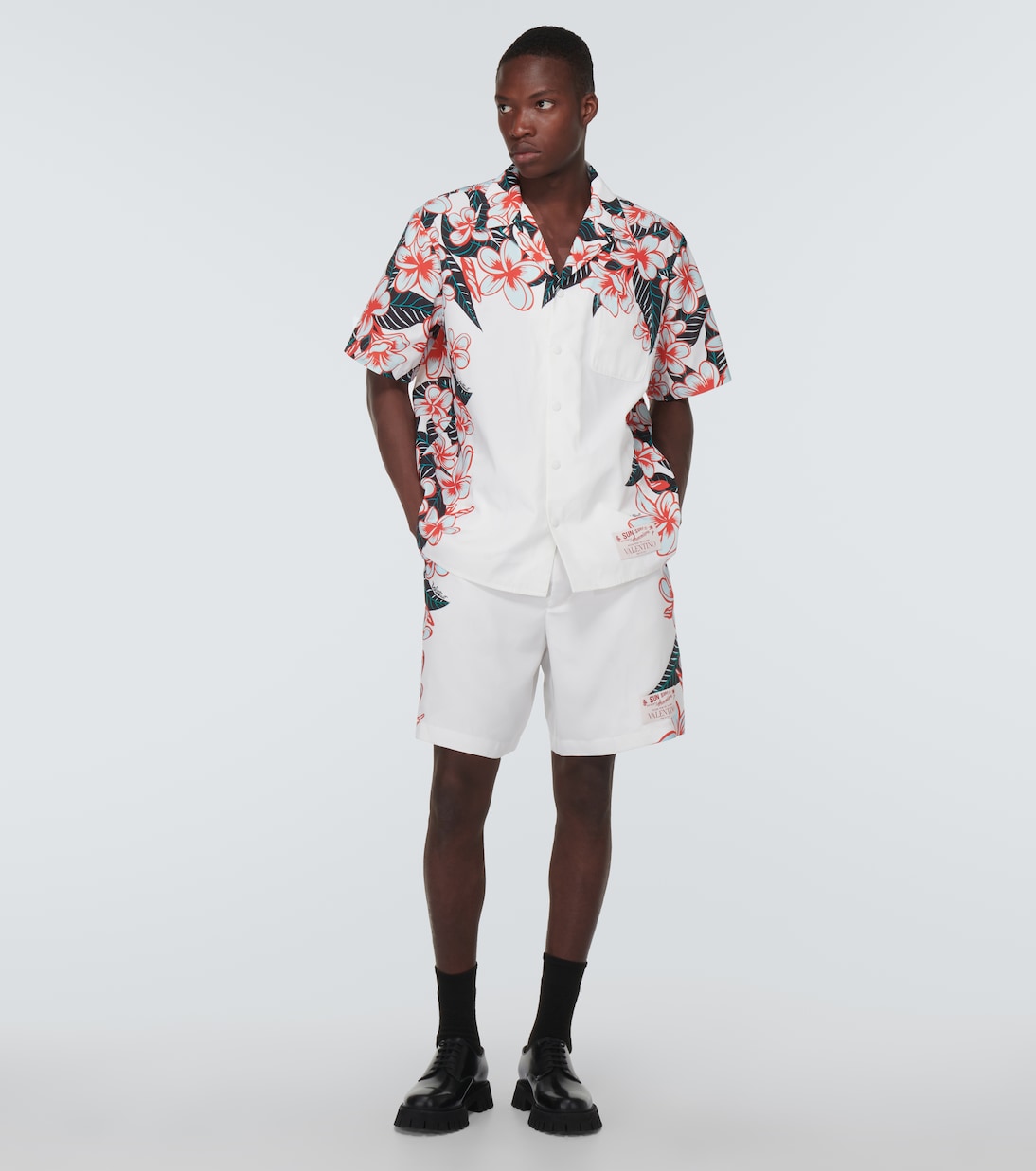 Bermudas de seda estampadas | Valentino