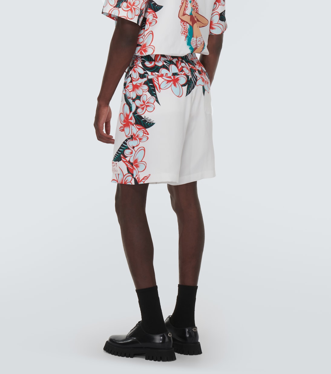 Bermudas de seda estampadas | Valentino