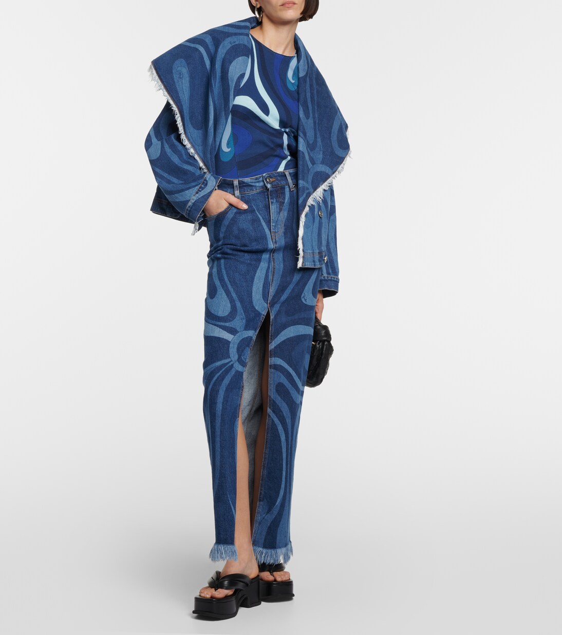Jupe longue Marmo en jean | Pucci