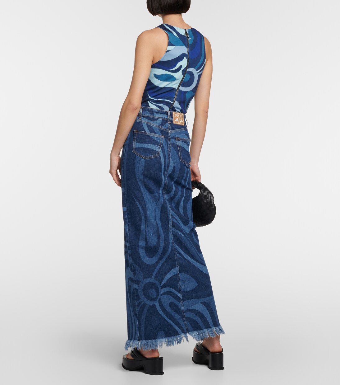 Jupe longue Marmo en jean | Pucci