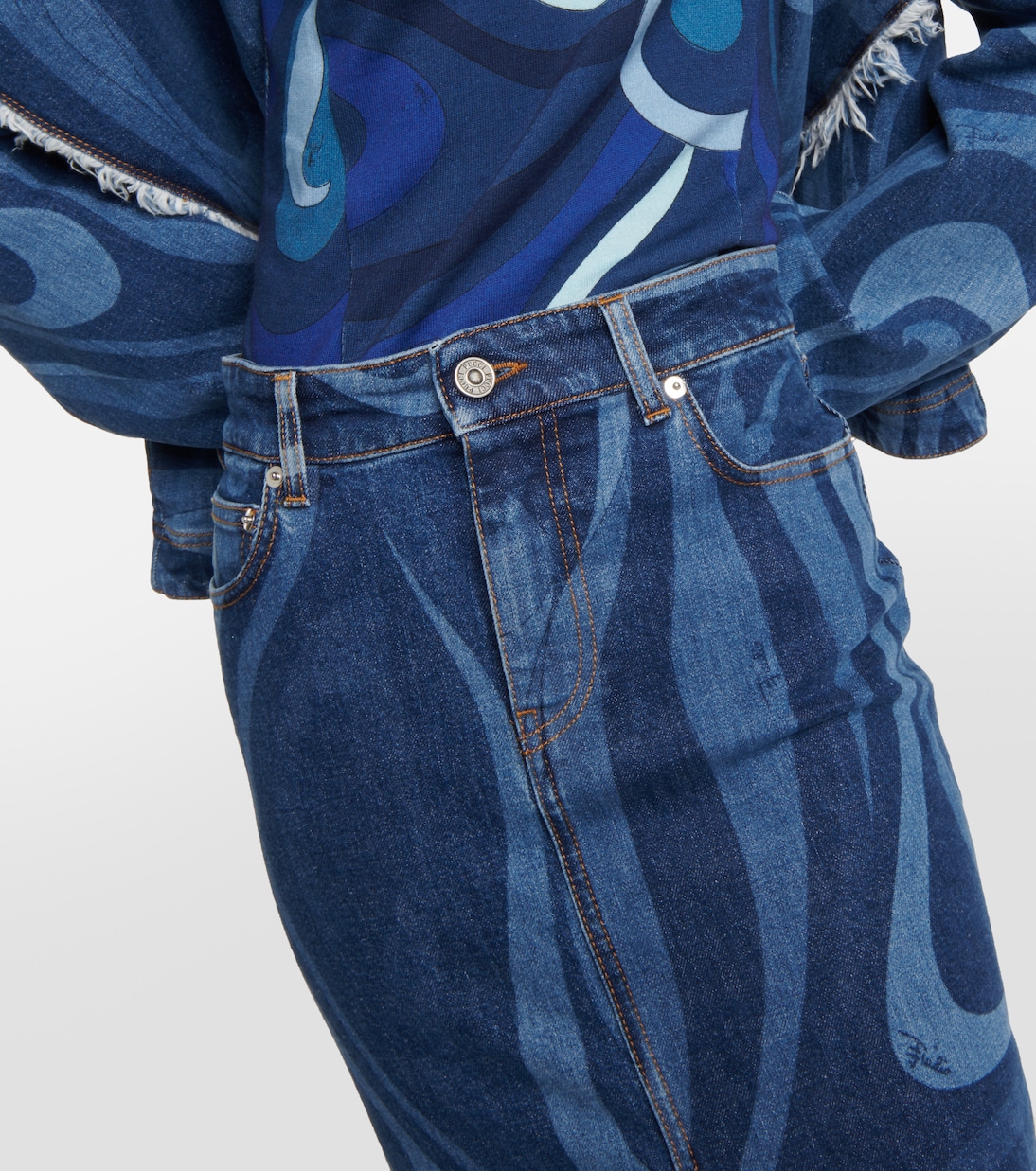 Jupe longue Marmo en jean | Pucci