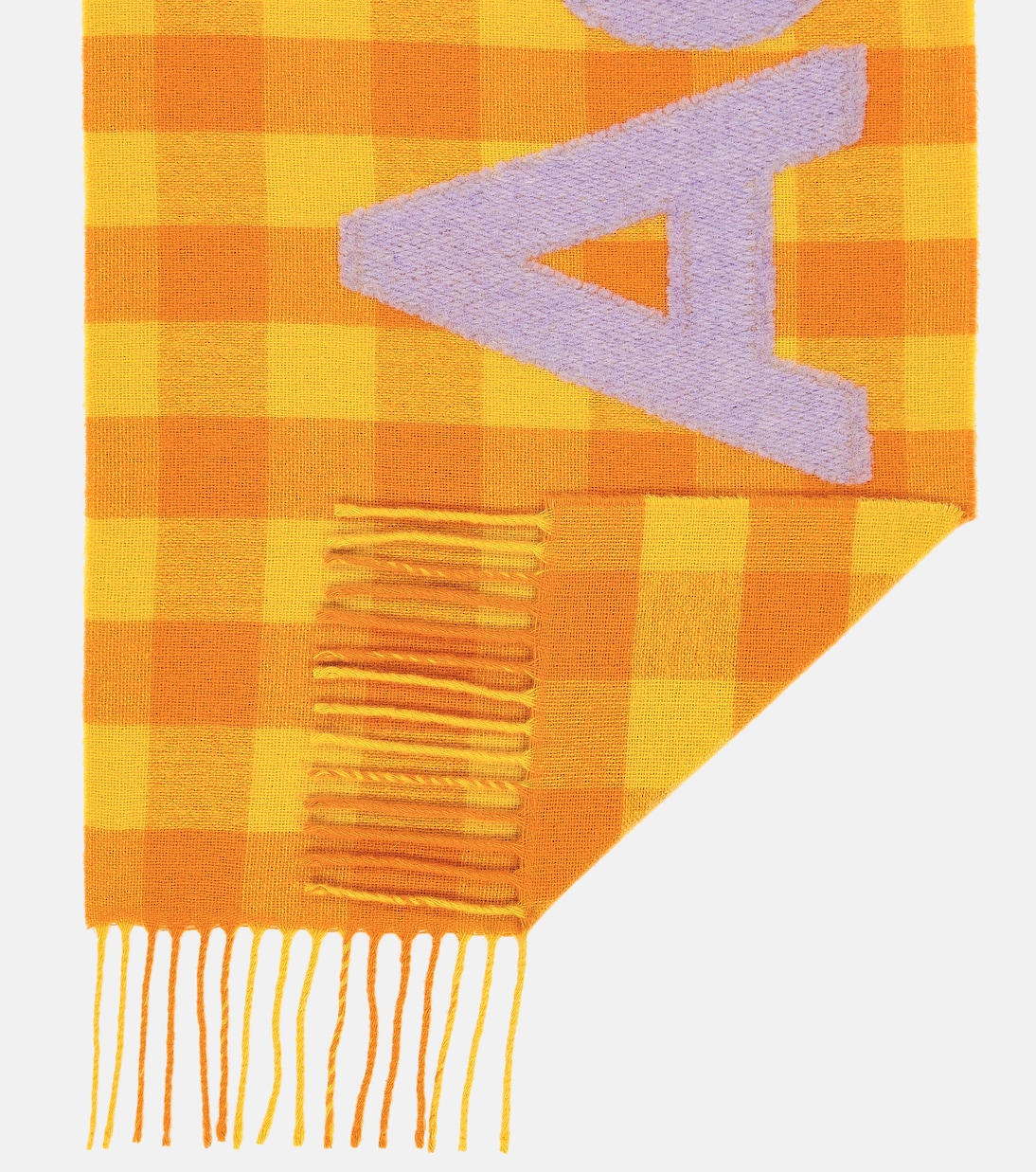 Logo checked wool-blend scarf | Acne Studios