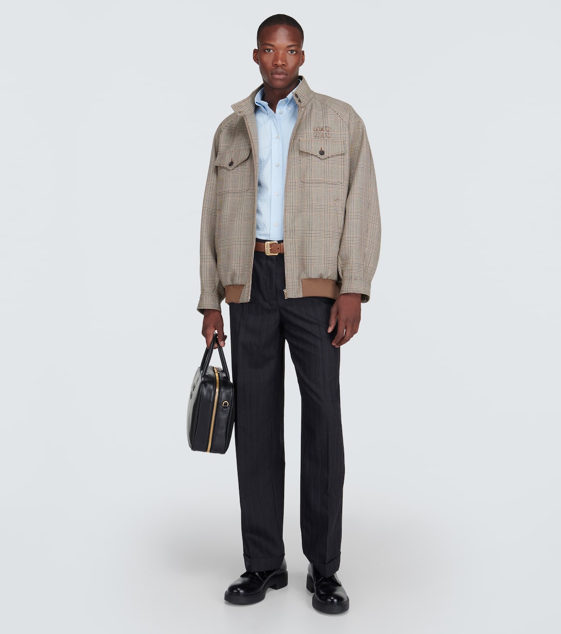 Prince of Wales wool blouson jacket | Miu Miu