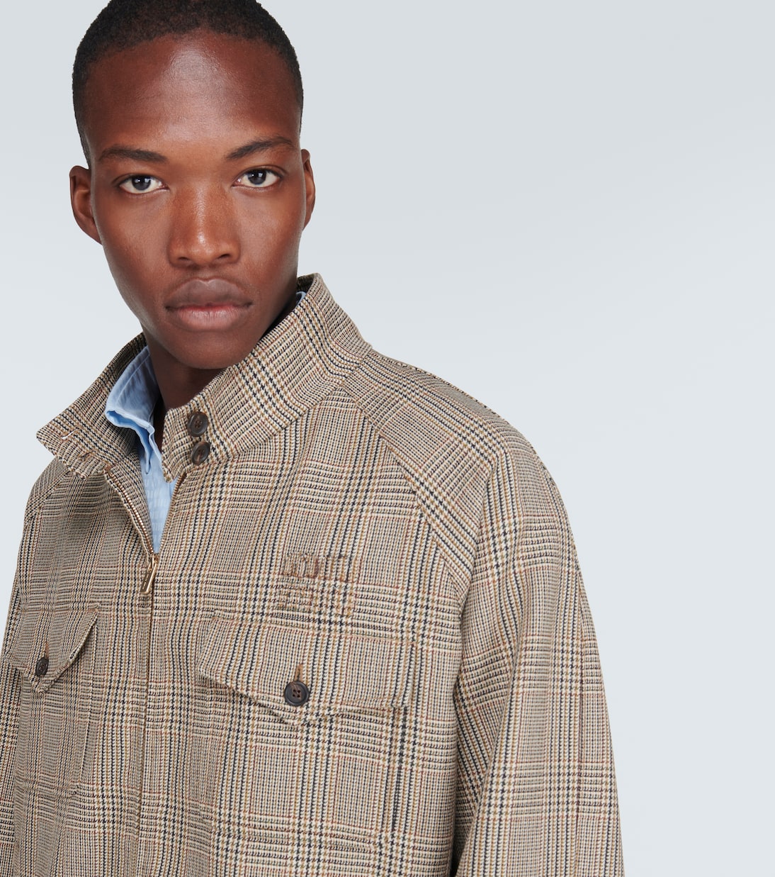 Prince of Wales wool blouson jacket | Miu Miu