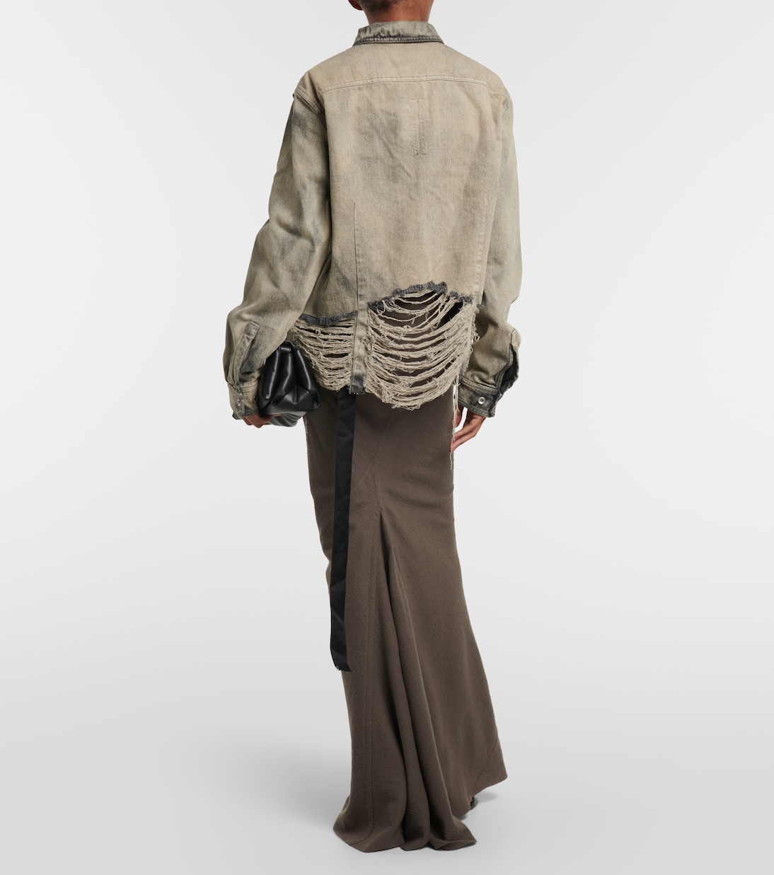DRKSHDW sobrecamisa en denim cropped | Rick Owens