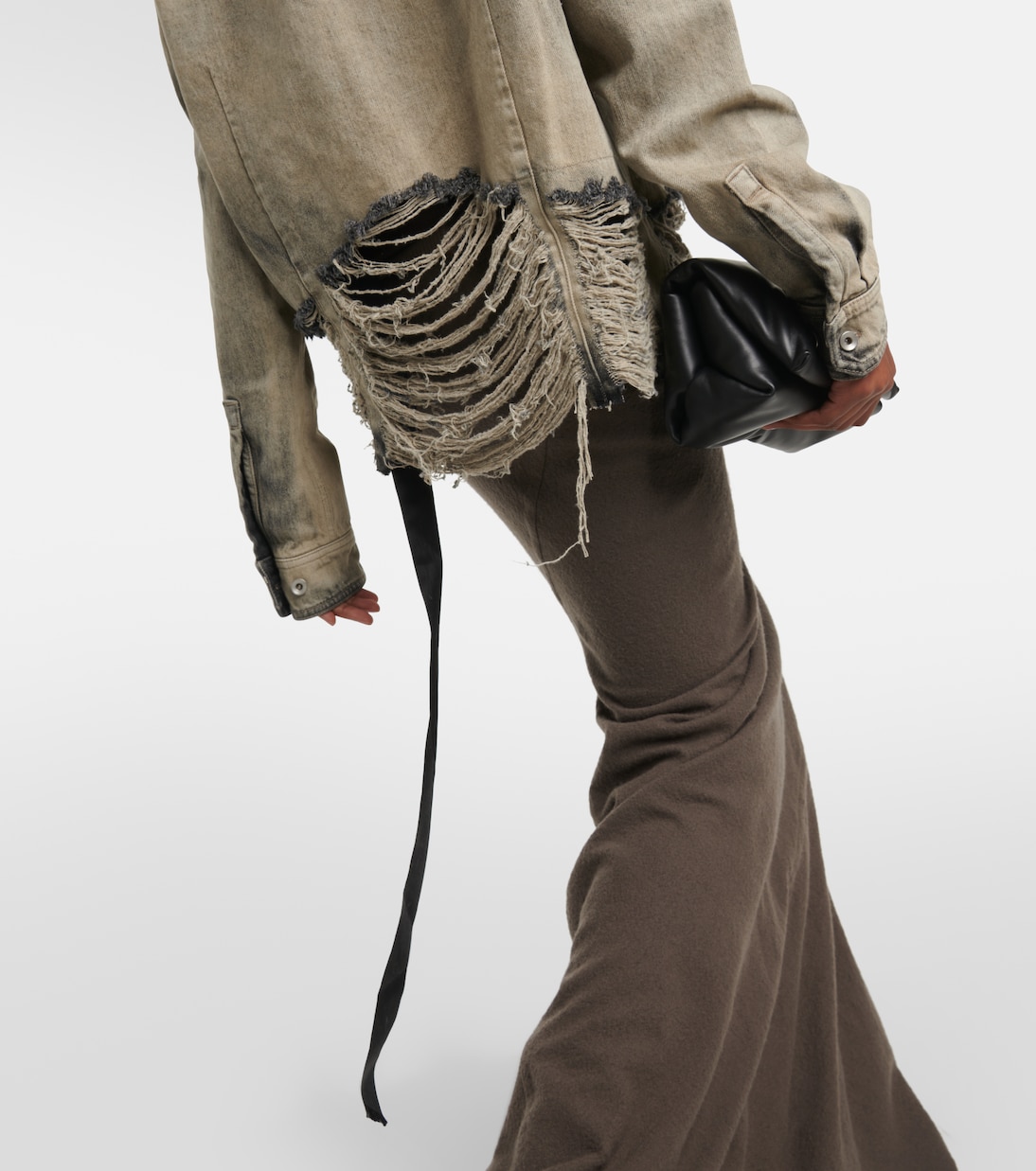 DRKSHDW sobrecamisa en denim cropped | Rick Owens
