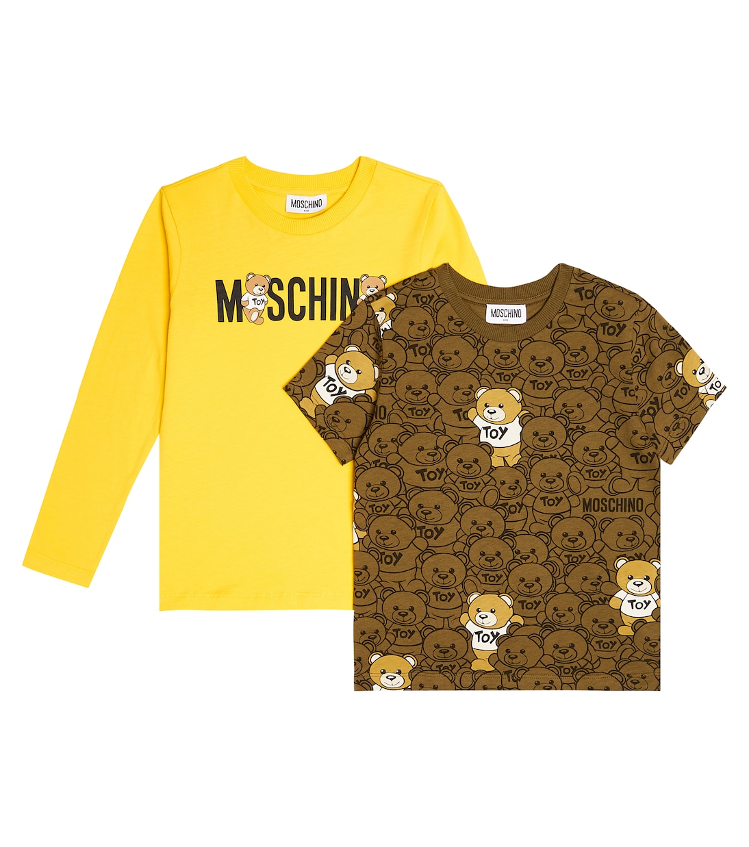 Set de top y camiseta en jersey de algodón | Moschino Kids