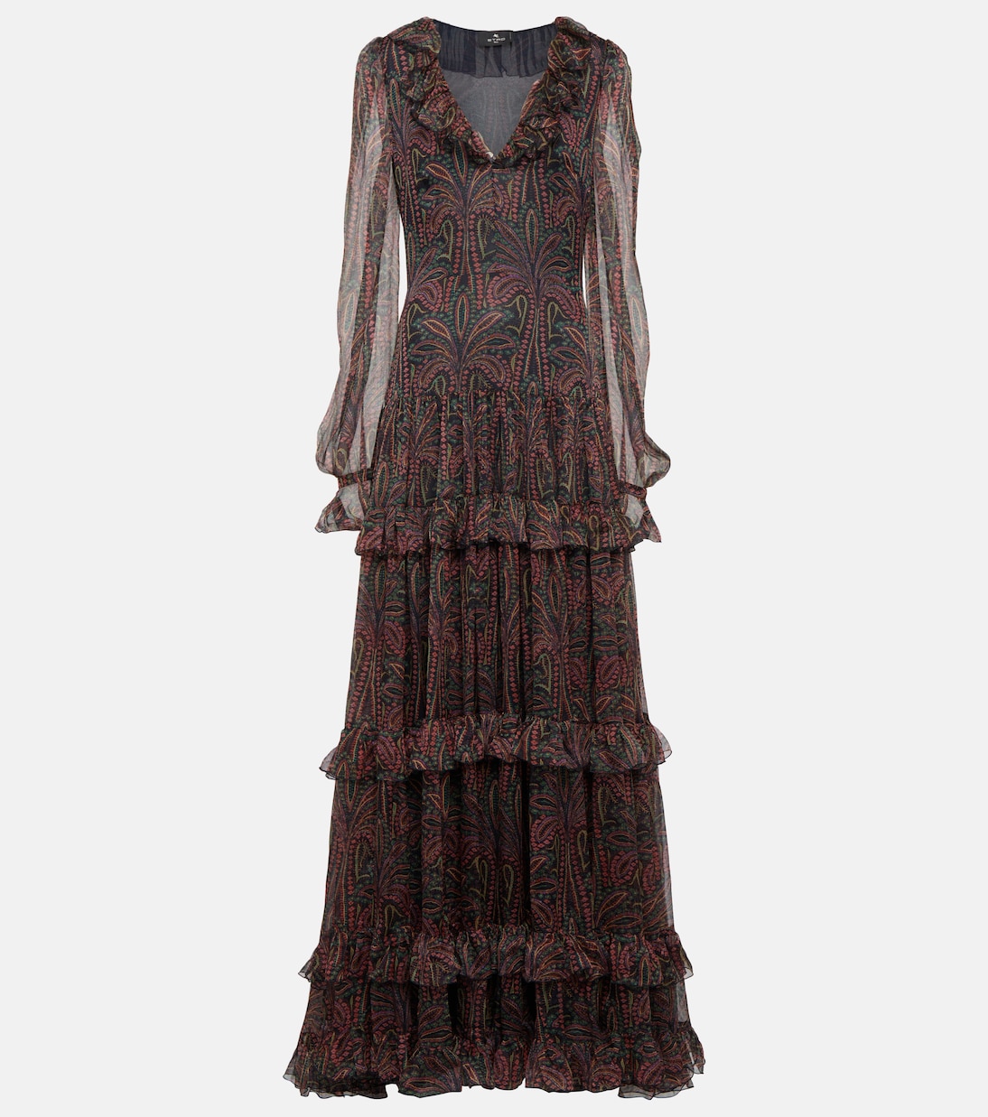 Robe longue en soie à motif cachemire | Etro