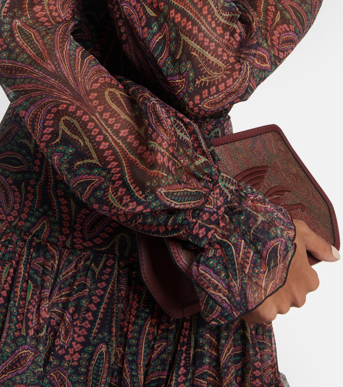 Robe longue en soie à motif cachemire | Etro