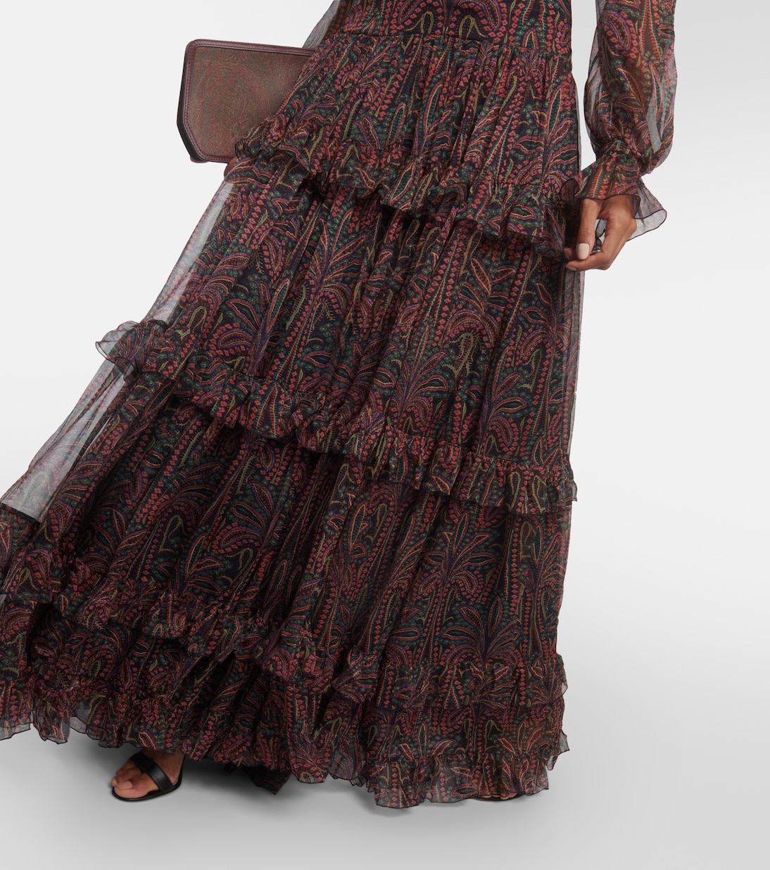 Robe longue en soie à motif cachemire | Etro