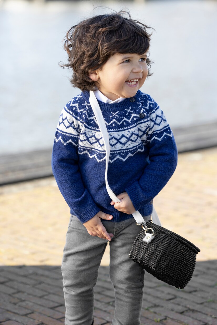 Baby - Pullover in lana con intarsio | Tartine et Chocolat