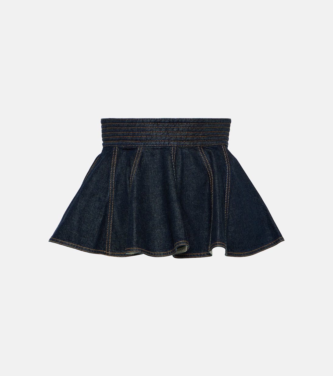 Cinturón en denim con péplum | Alaïa