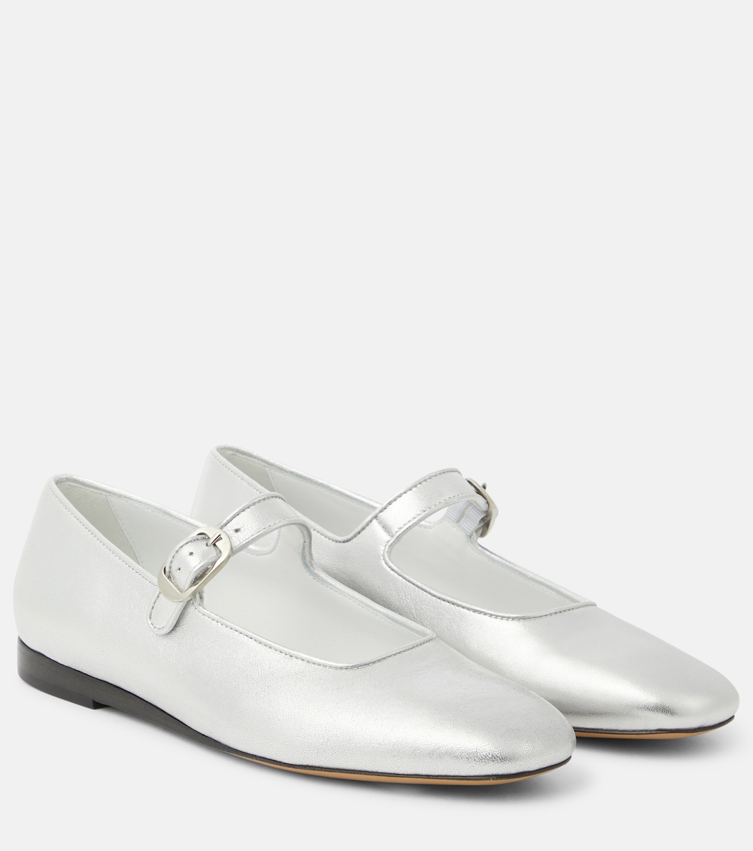 Metallic leather Mary Jane flats | Le Monde Béryl