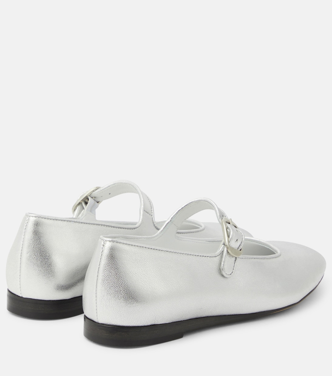 Metallic leather Mary Jane flats | Le Monde Béryl