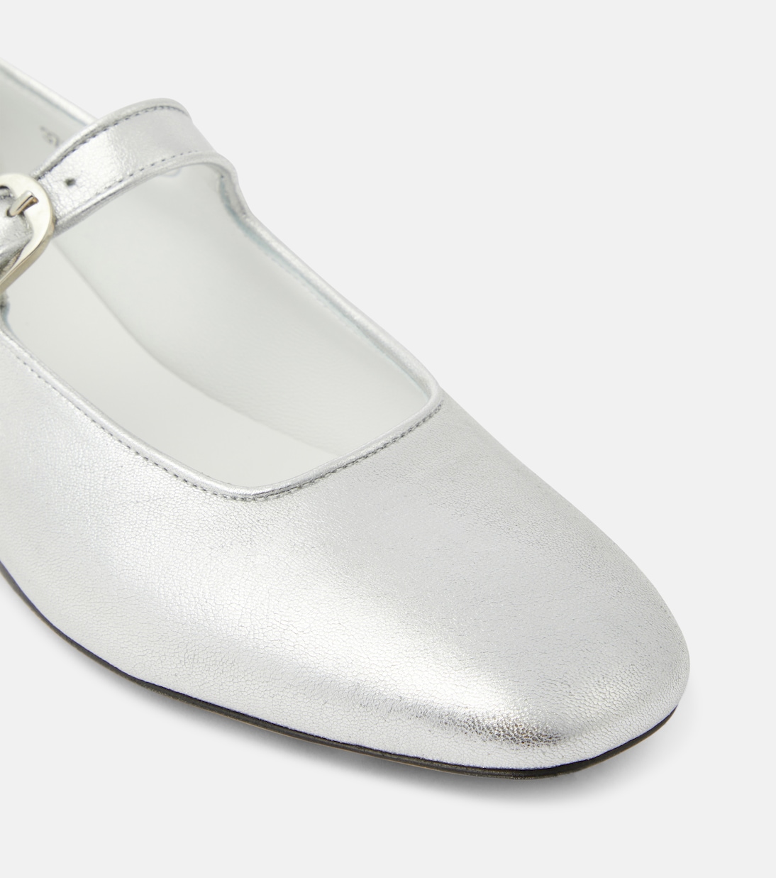 Metallic leather Mary Jane flats | Le Monde Béryl