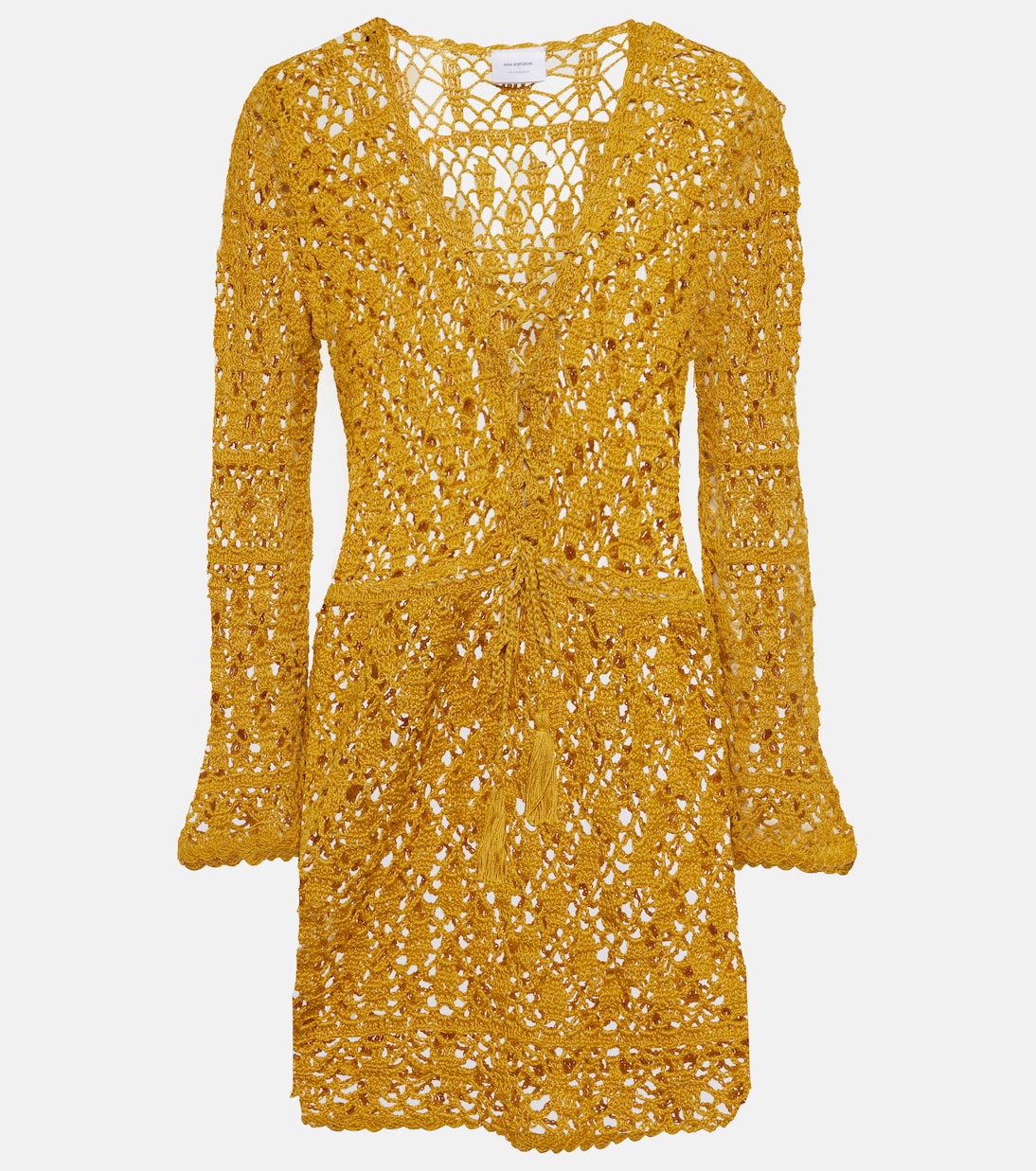 Vestido corto Bianca de croché de algodón | Anna Kosturova