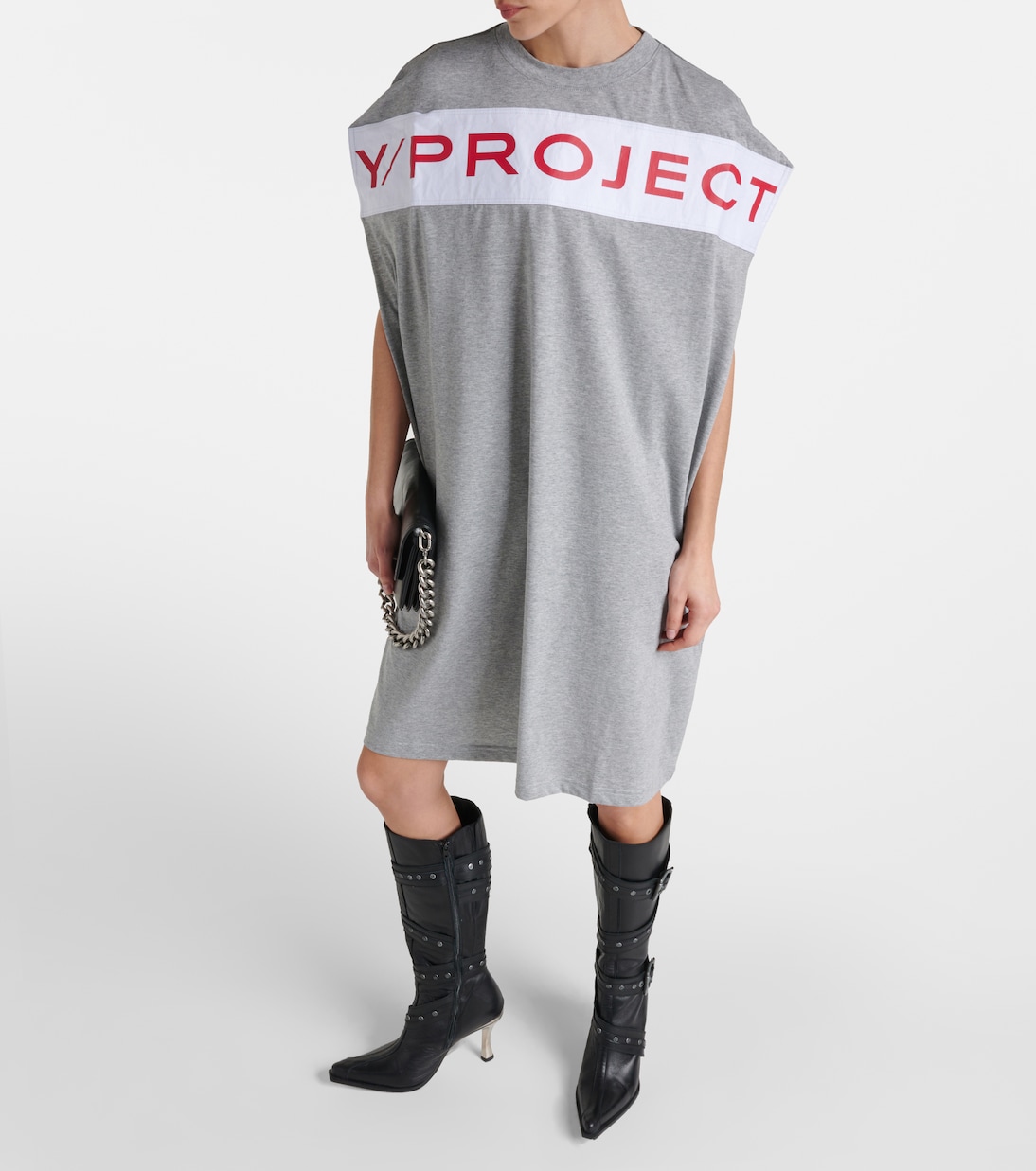 Vestido corto de algodón con logo | Y/Project