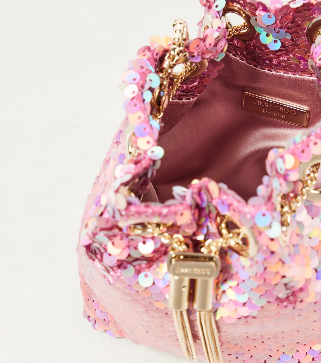 Sac seau Bon Bon Micro à sequins | Jimmy Choo
