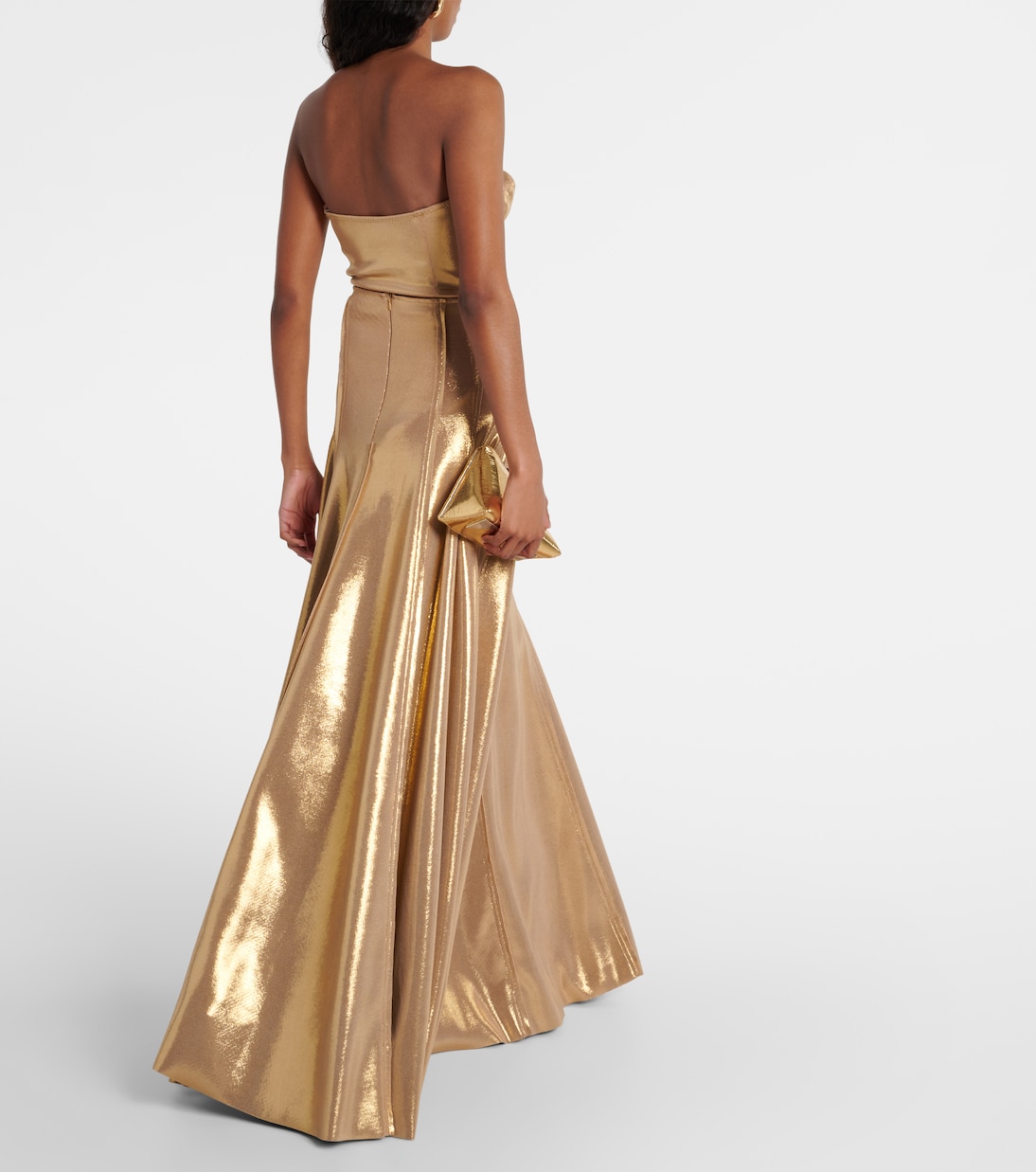 Grace high-rise lamé maxi skirt | Norma Kamali