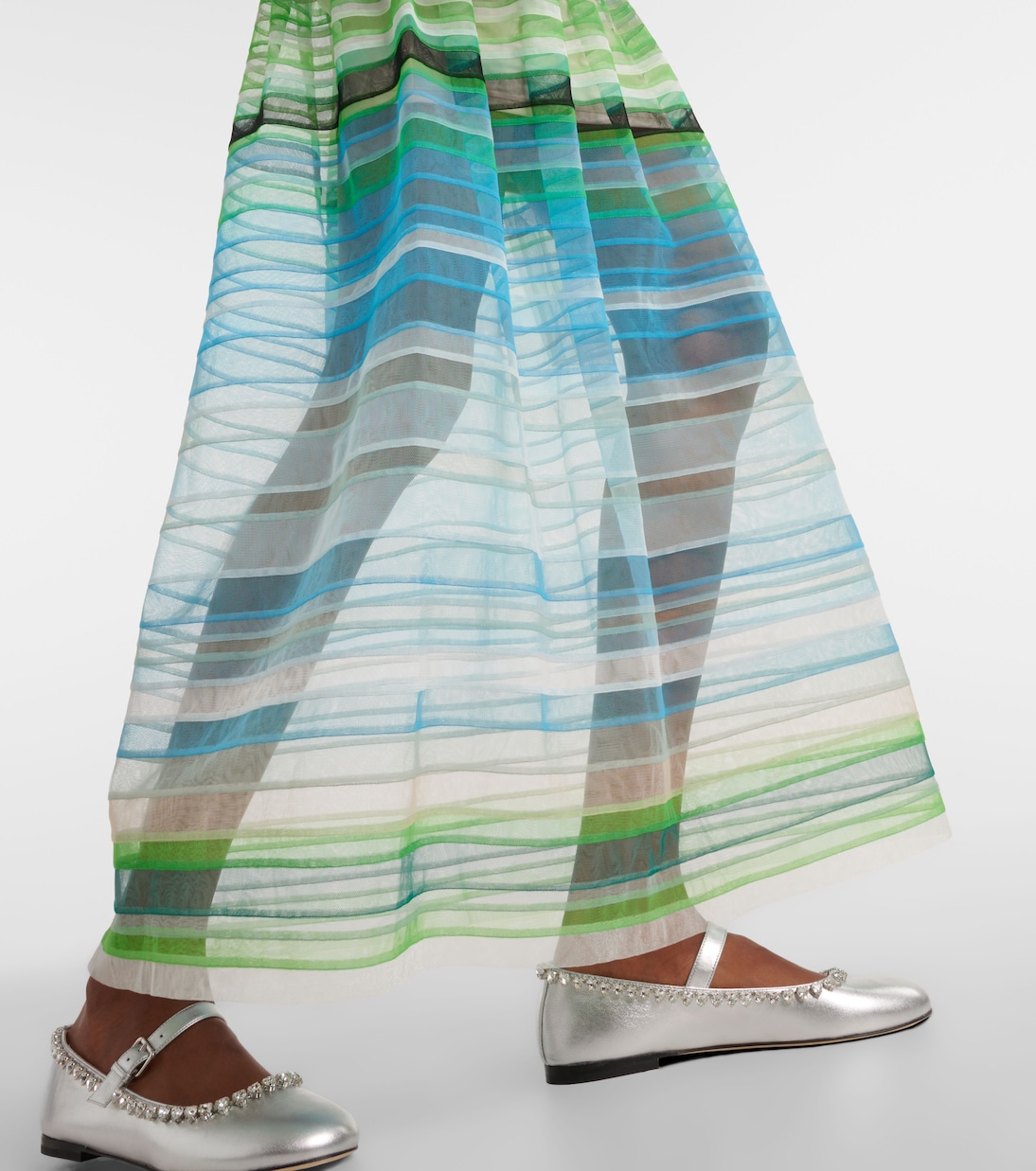 Striped smocked midi dress | Susan Fang