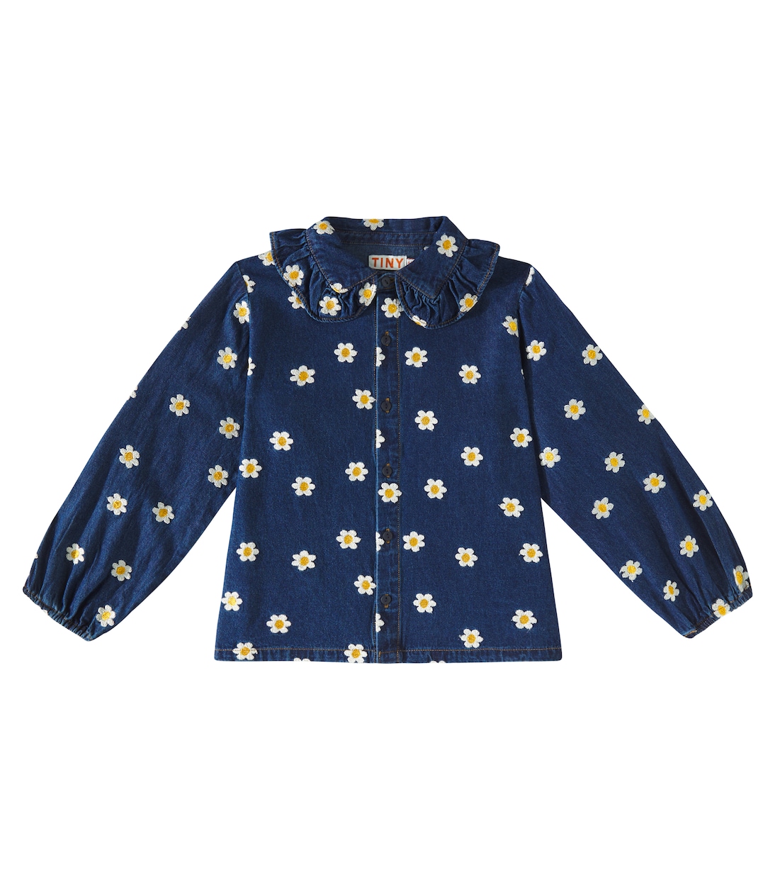 Chaqueta Daisies de denim | Tinycottons