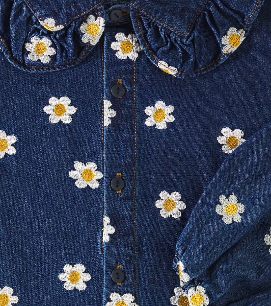 Chaqueta Daisies de denim | Tinycottons