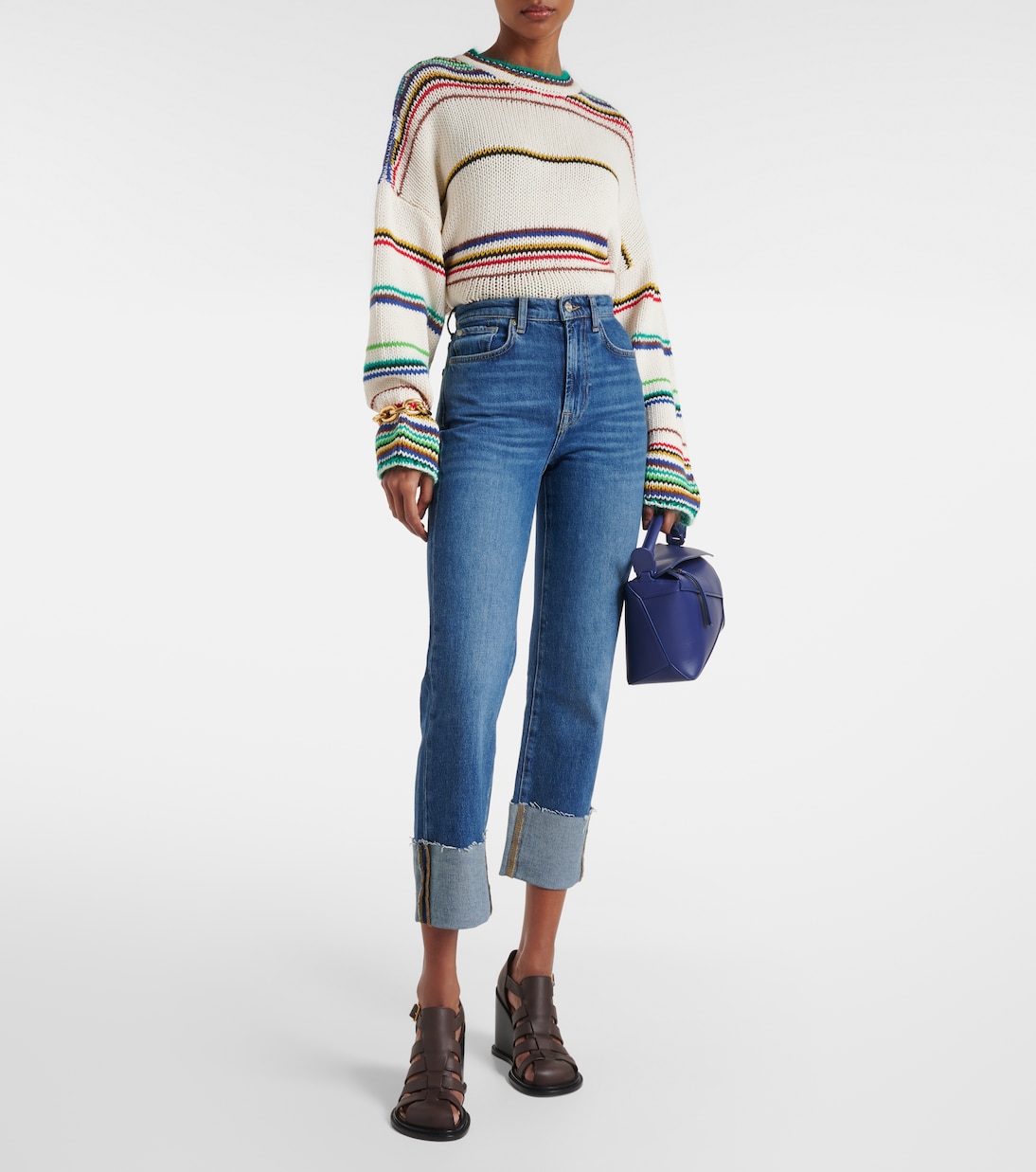 Jeans cropped Logan a vita alta | 7 For All Mankind