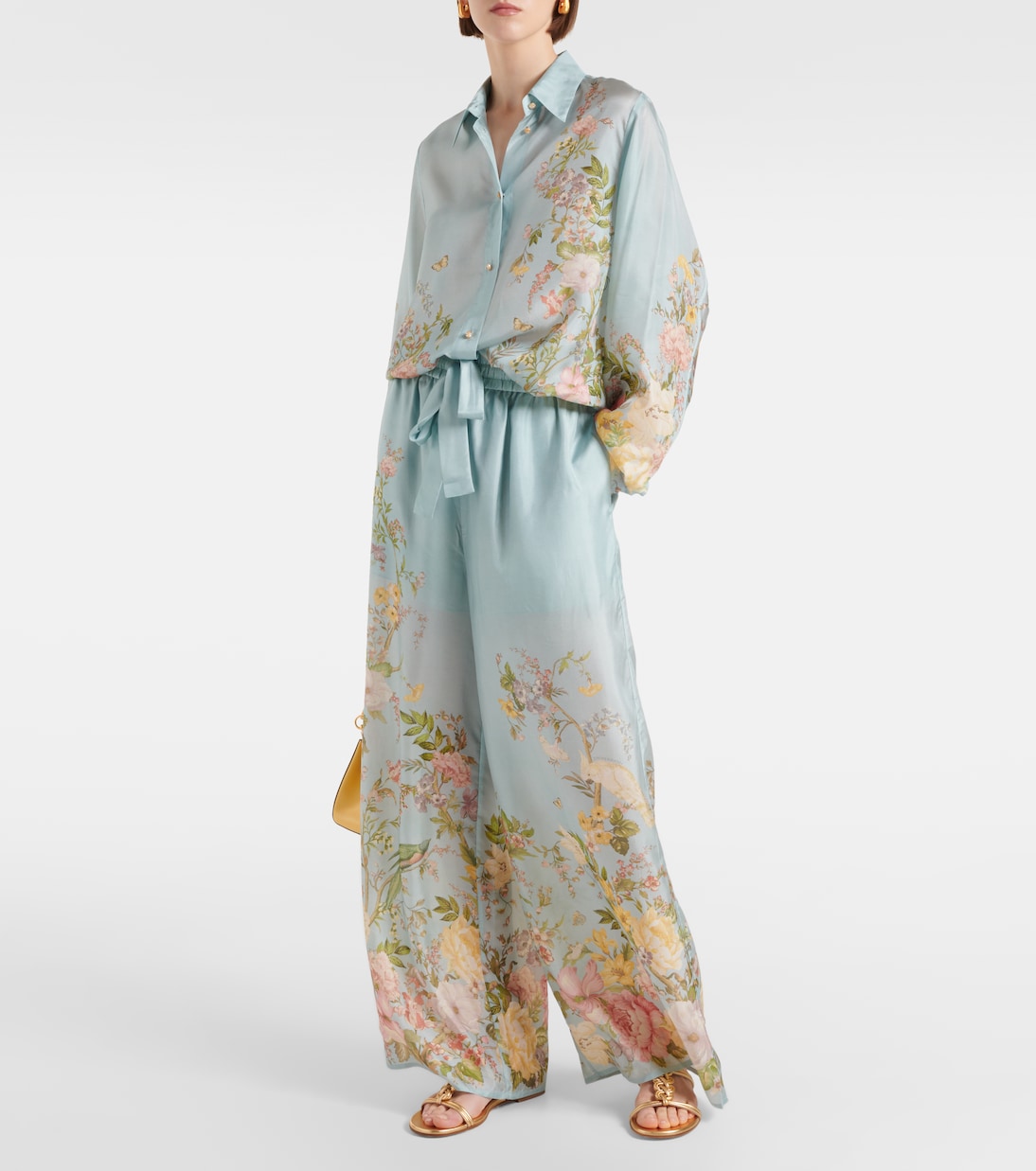 Pantaloni a palazzo Waverly in seta | Zimmermann