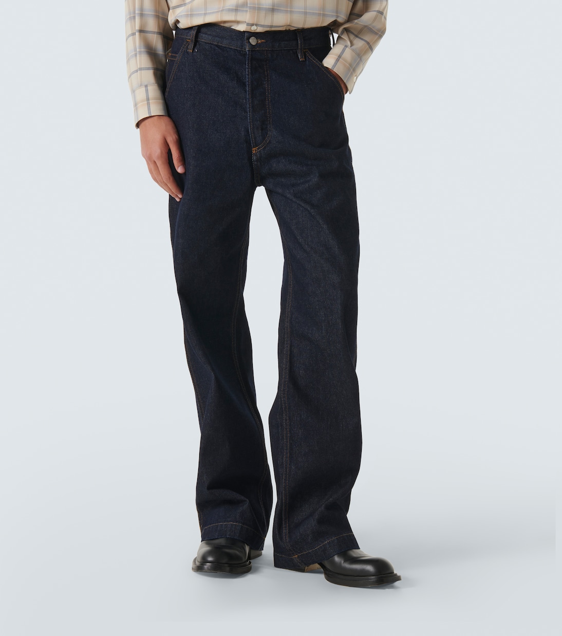 Mid-rise straight jeans in blue - Dries Van Noten | Mytheresa