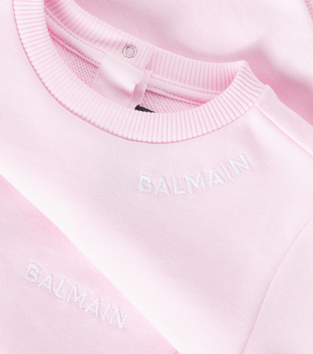 Baby cotton jersey sweatshirt and sweatpants set | Balmain Kids