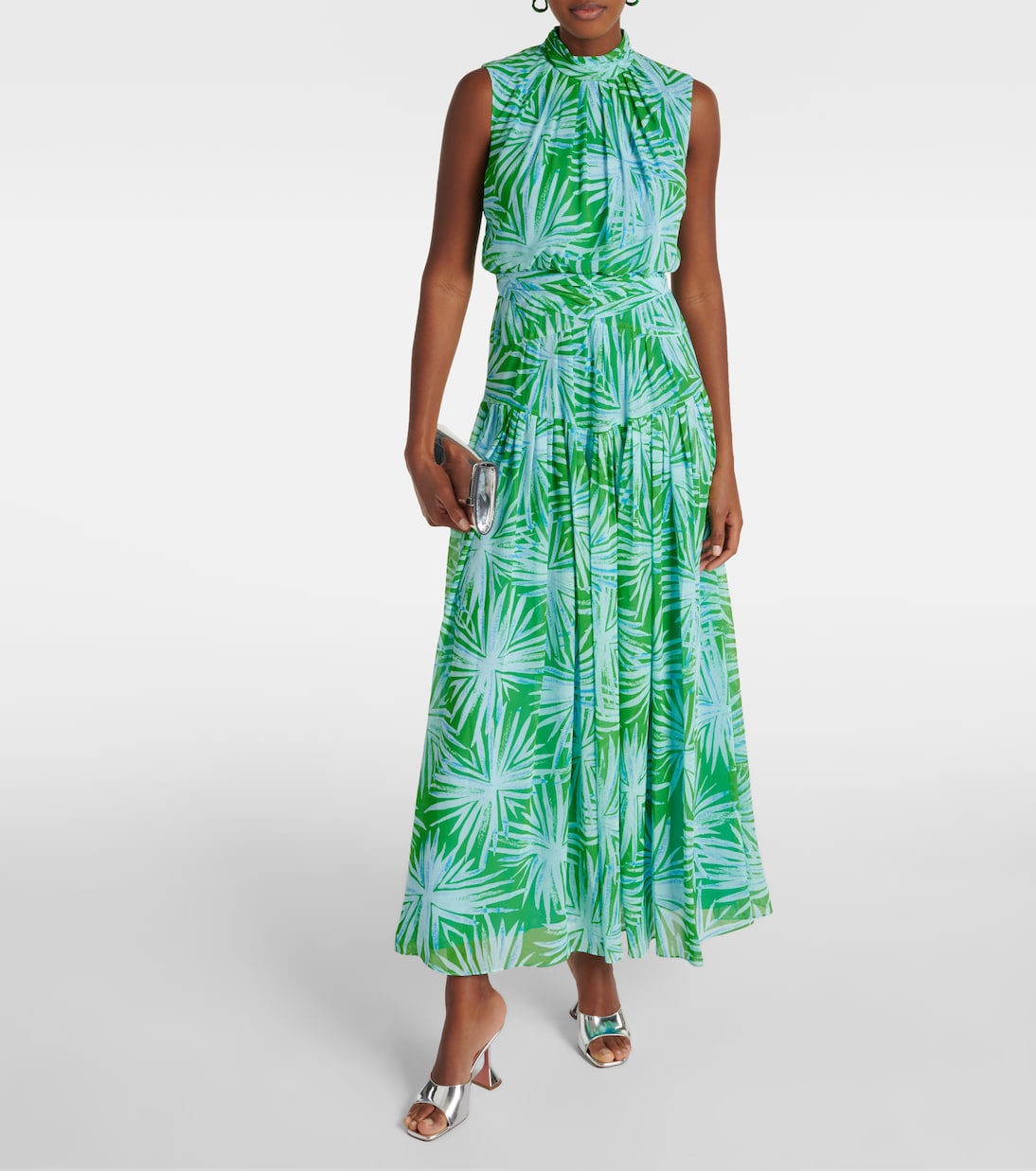Menon printed draped maxi dress | Diane von Furstenberg