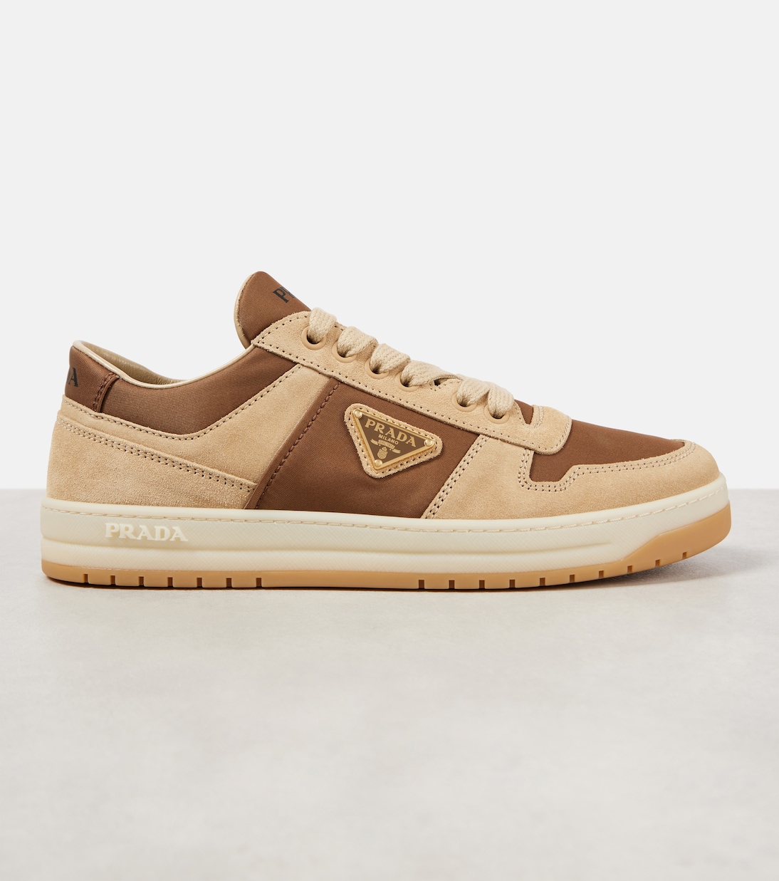 Downtown Re-Nylon and suede sneakers | Prada