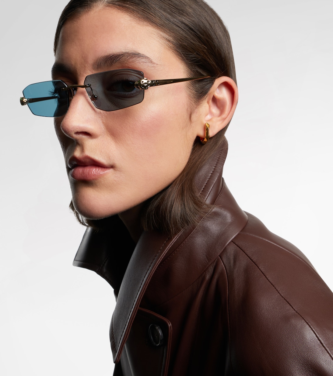 Eckige Sonnenbrille Panthère de Cartier | Cartier Eyewear Collection