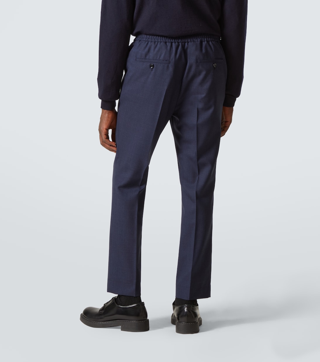 Virgin wool canvas straight pants | Ami Paris