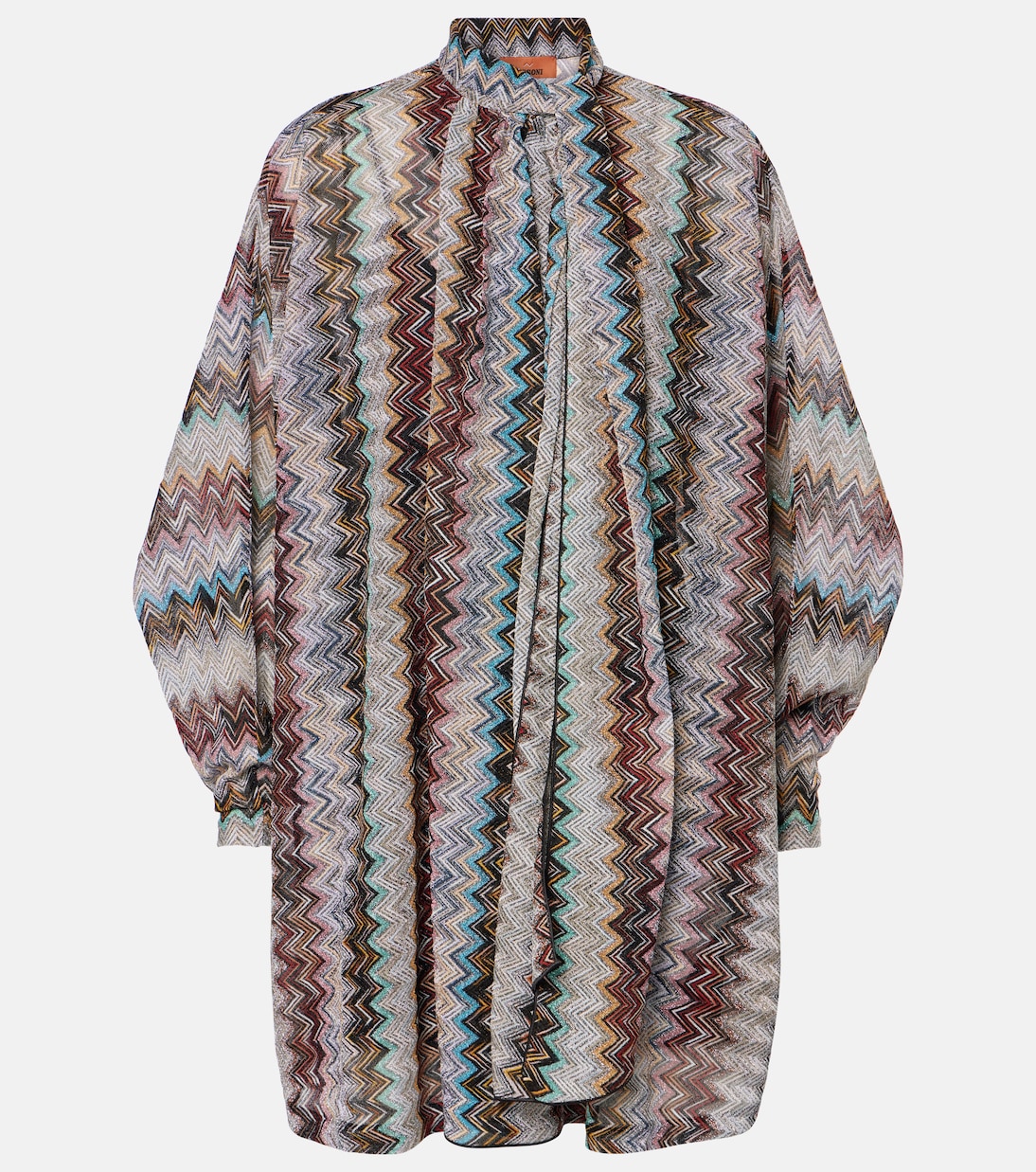 Vestido Láminado Joven con Diseño Zigzag y Caída Moderna