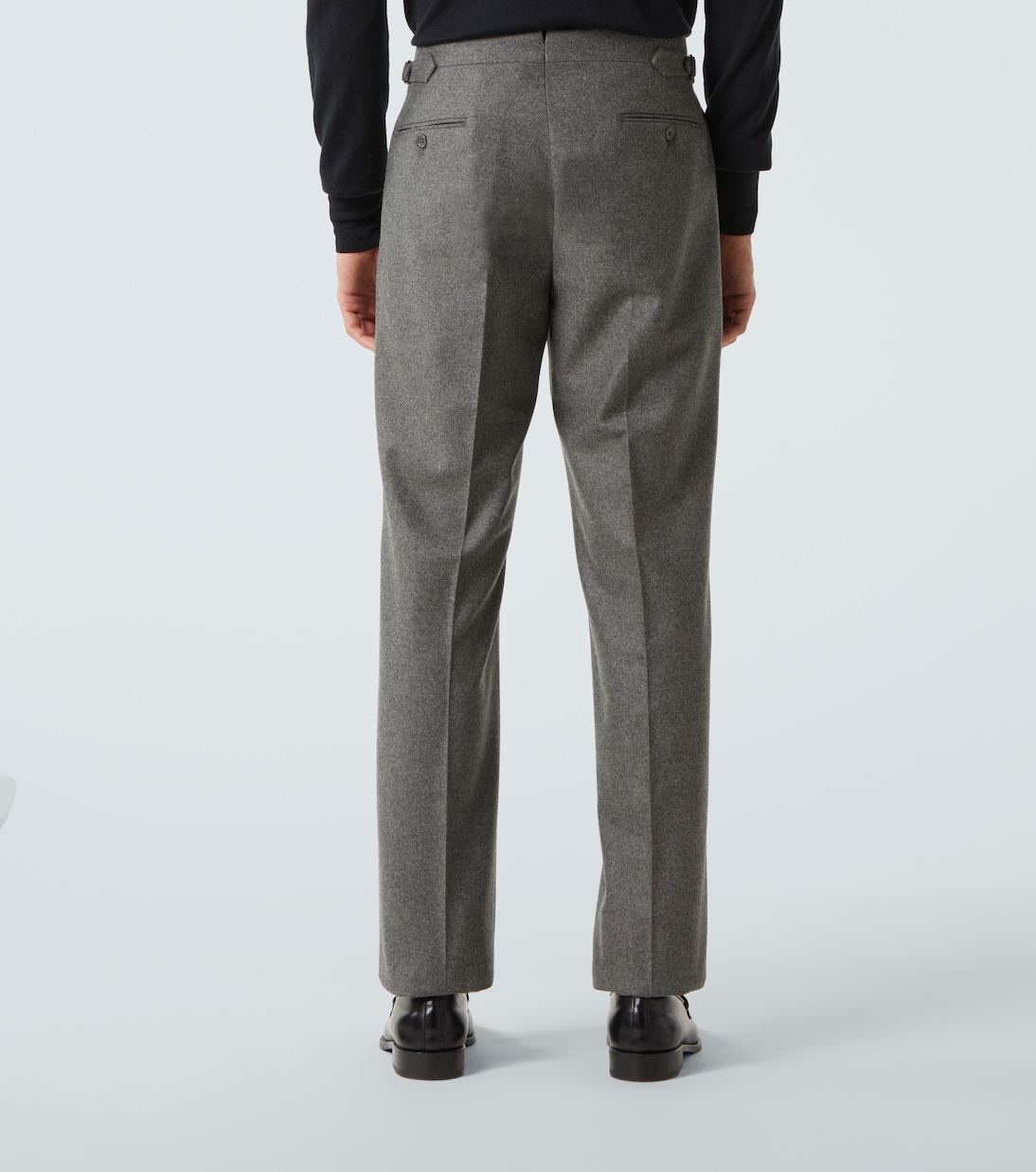 Pantalones rectos de franela de lana | Ralph Lauren Purple Label