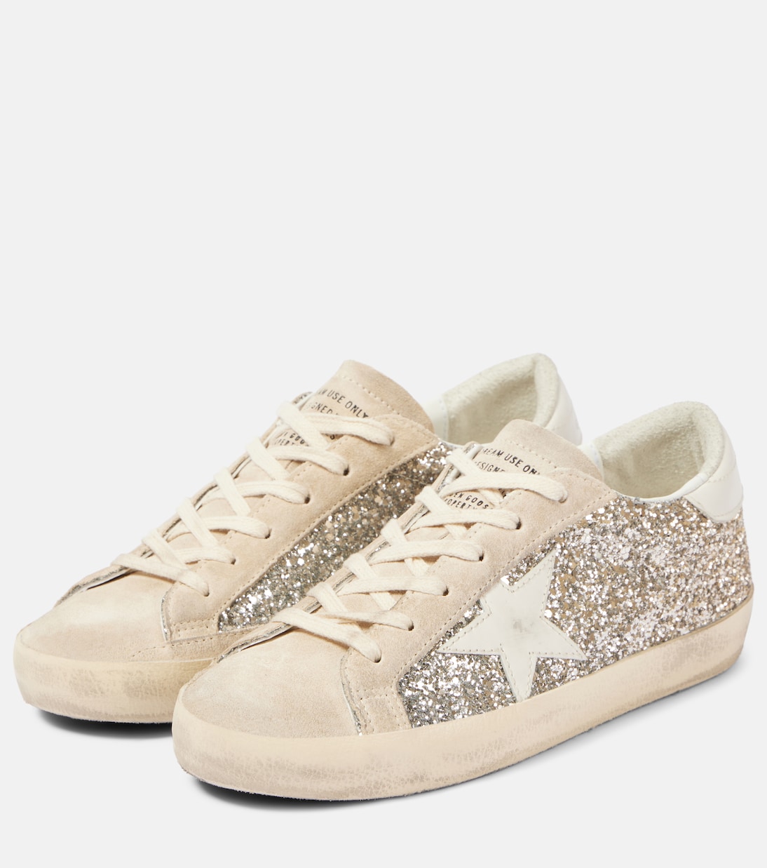 Super-Star glitter leather sneakers | Golden Goose