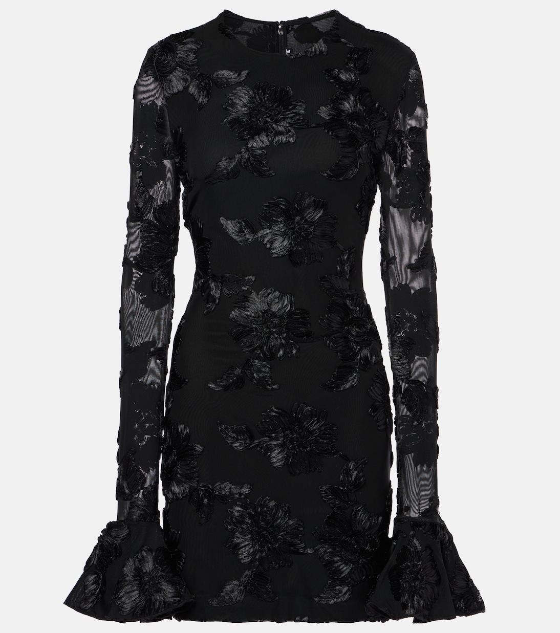 Floral embroidered mesh minidress | Rotate