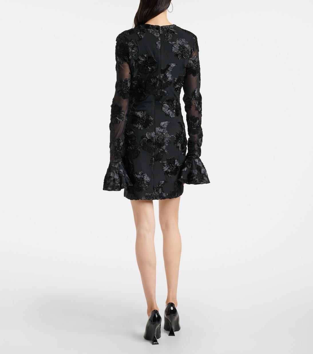 Floral embroidered mesh minidress | Rotate