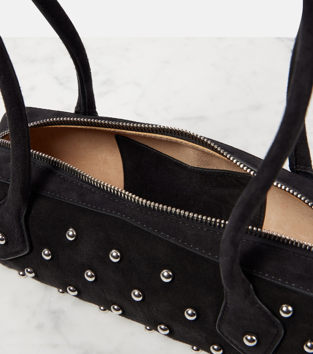 Borsa a spalla Le Teckel Small in suede | Alaïa