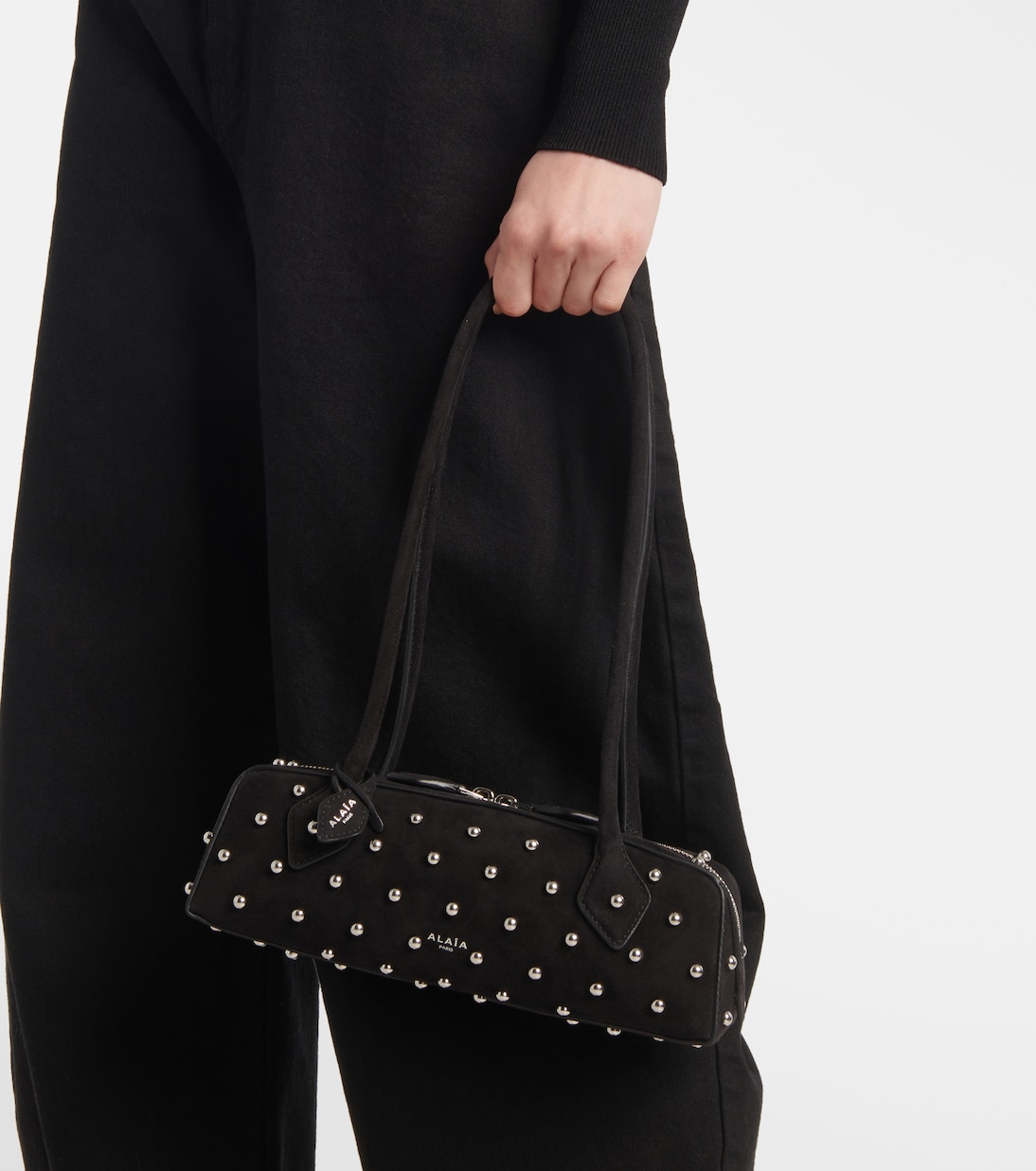 Borsa a spalla Le Teckel Small in suede | Alaïa