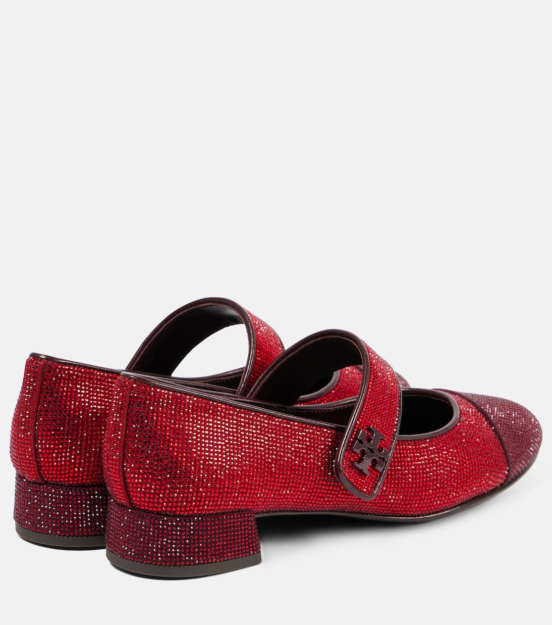 Mary-Jane-Pumps aus Leder mit Kristallen | Tory Burch